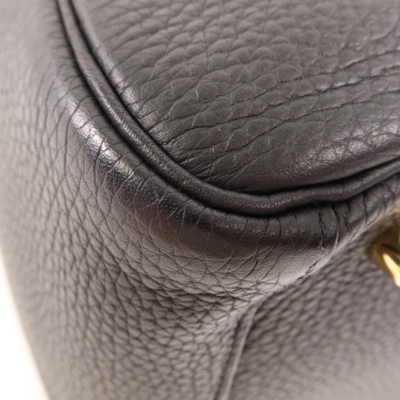 HERMES Clemence皮革Lindy 30金扣手挽肩背兩用袋Noir