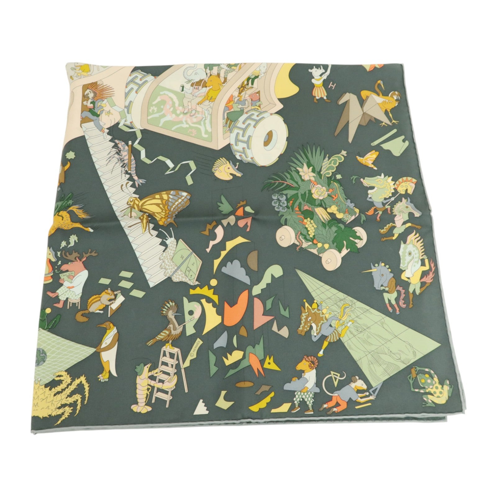 HERMES 絲質Scarf 90x90絲巾