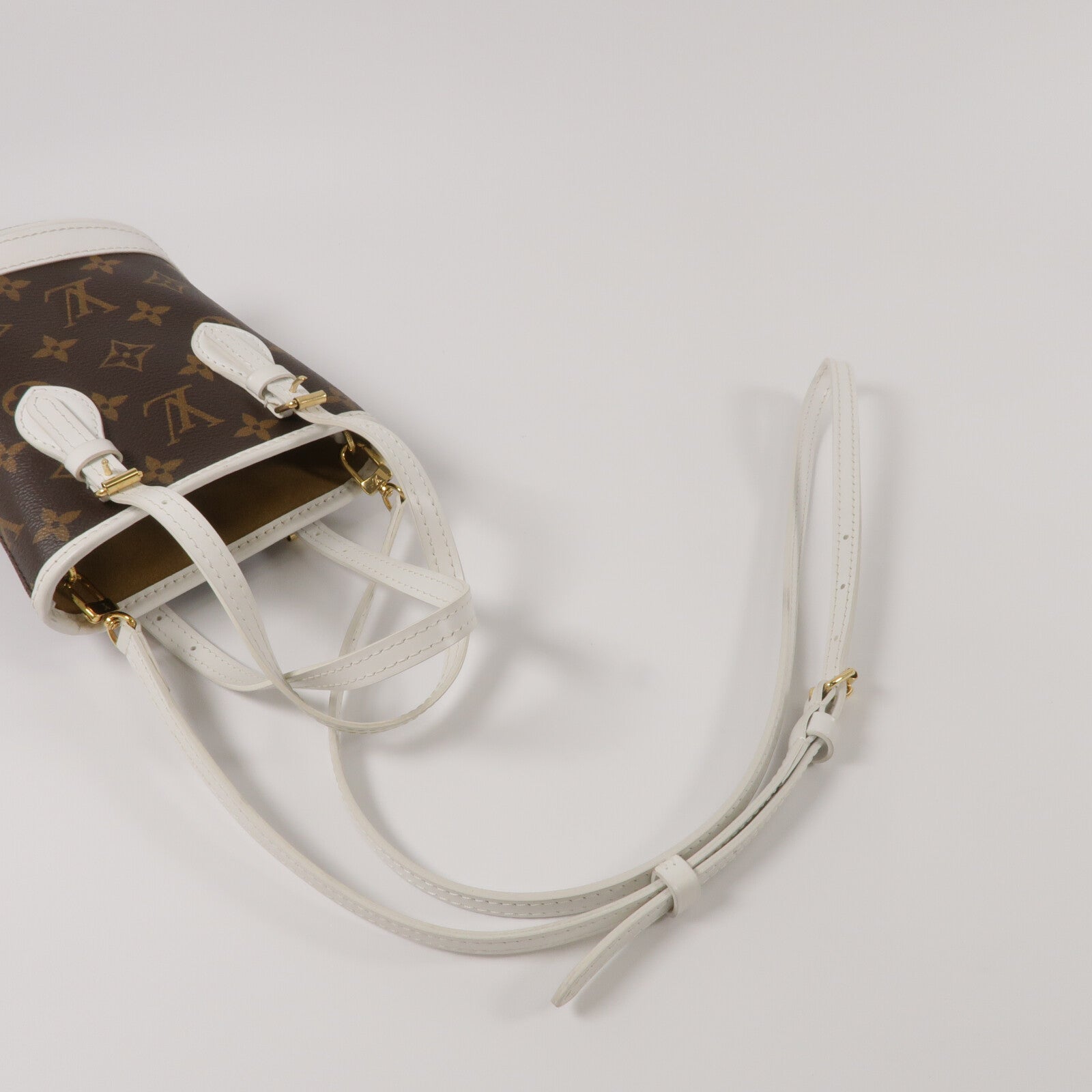 LOUIS VUITTON Monogram Nano Bucket手挽肩背兩用袋