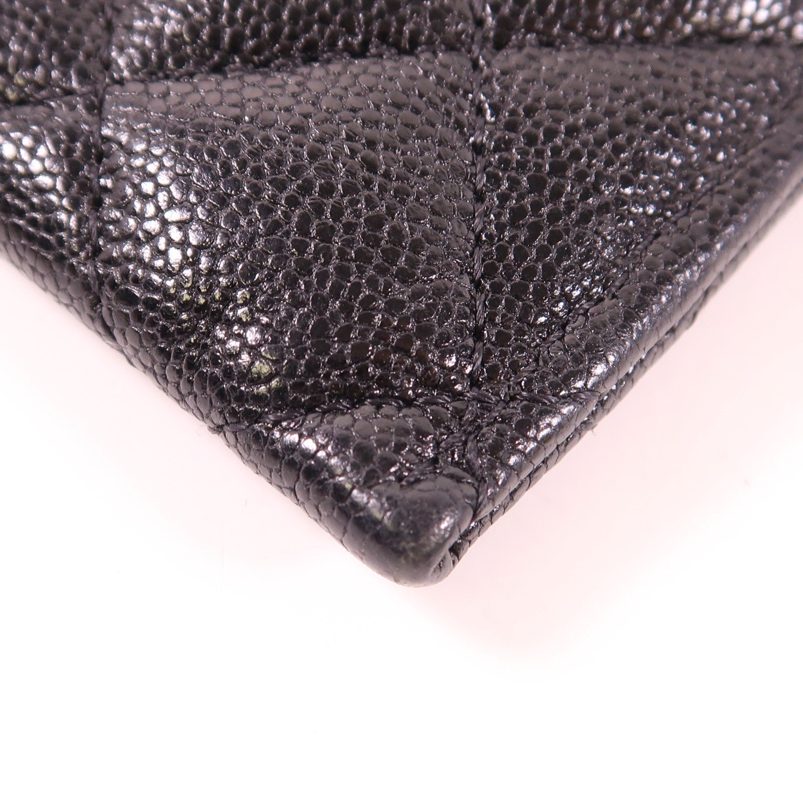 CHANEL 牛皮皮革Card Case銀扣卡片套