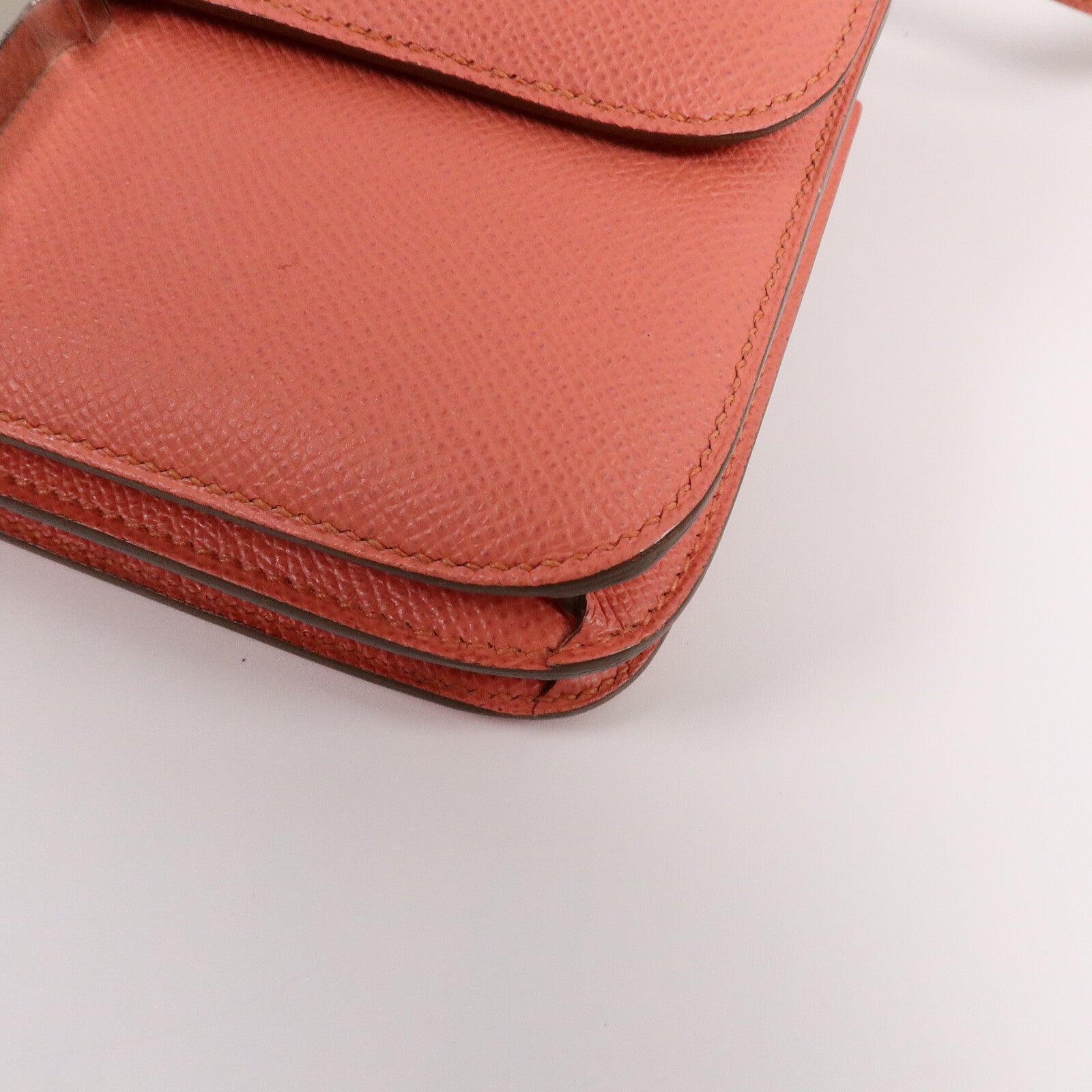 HERMES Epsom皮革Constance Elan肩背袋Crevette