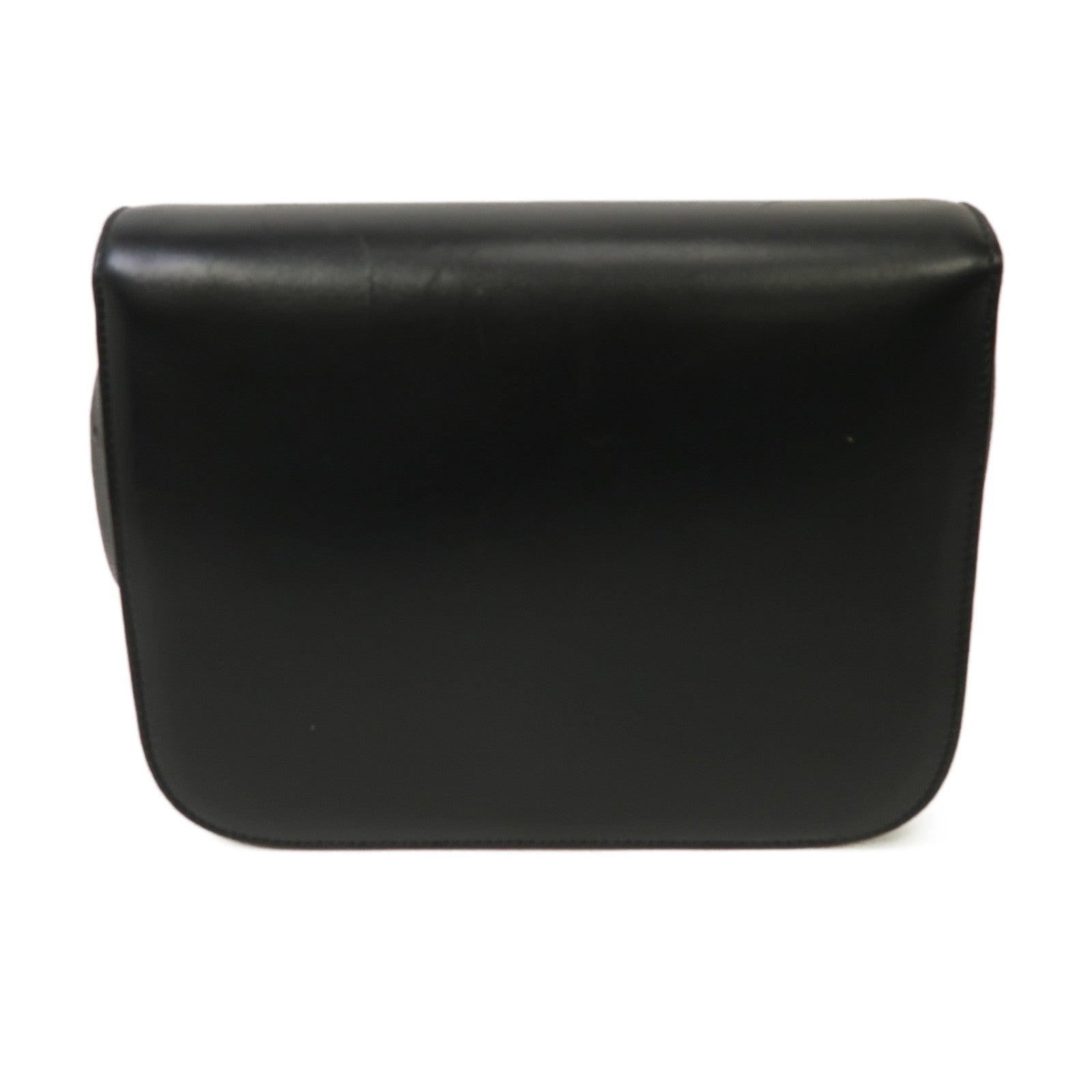CELINE 牛皮皮革Classic Box Shoulder Bag金扣肩背袋黑色