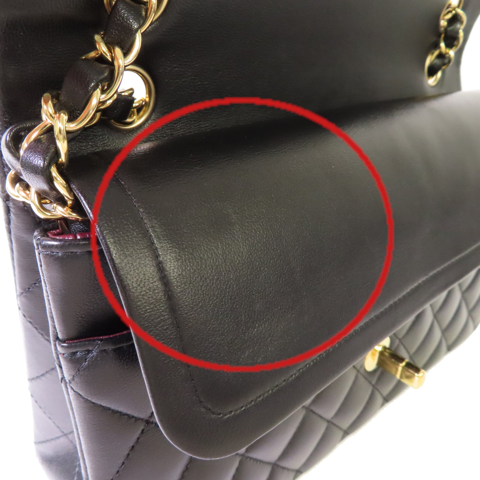CHANEL **【激減優惠】菱格羊皮皮革Classic Chain Shoulder Bag金扣鏈帶肩背袋黑色