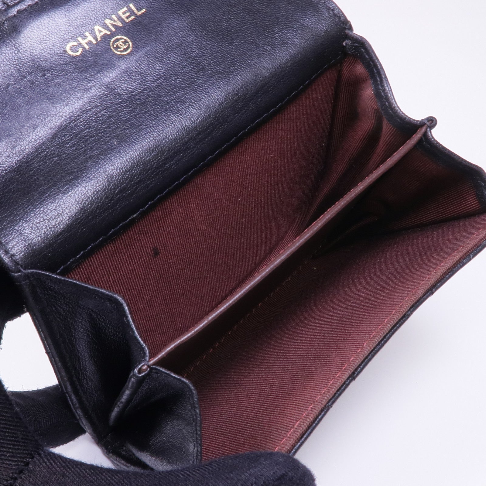 CHANEL 羊皮皮革Card Case金扣卡片套