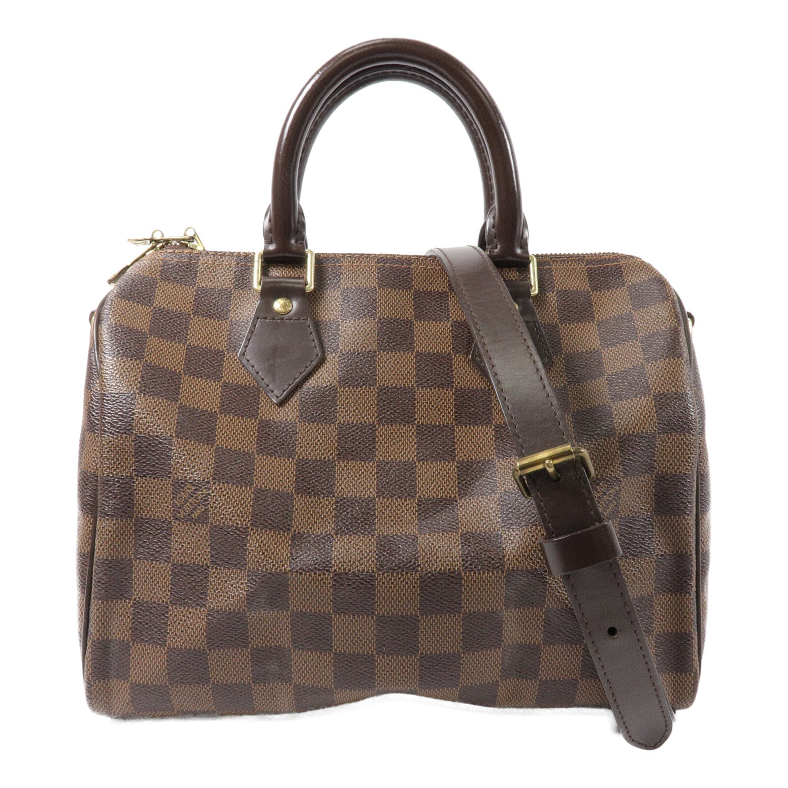 LOUIS VUITTON Damier Speedy Bandouliere 25手挽肩背兩用袋