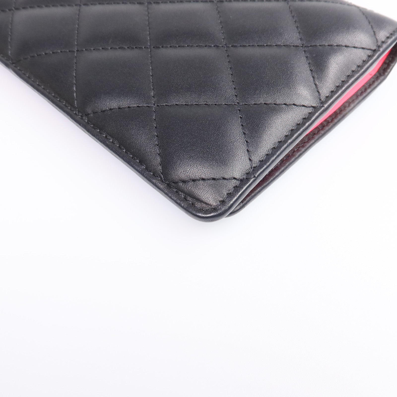 CHANEL 牛皮皮革Cambon Long Wallet銀扣長錢包