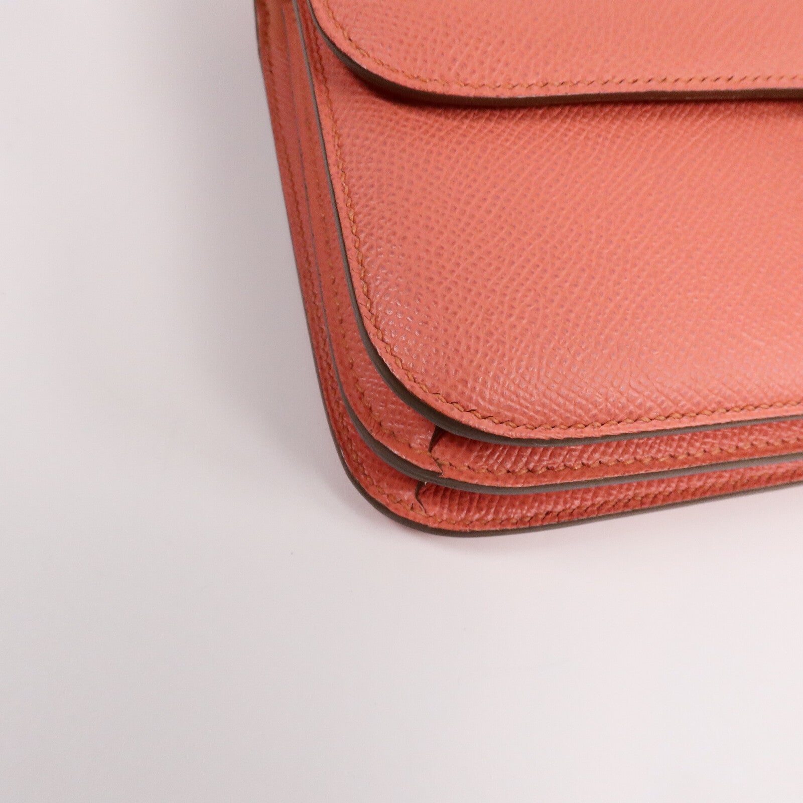 HERMES Epsom皮革Constance Elan肩背袋Crevette