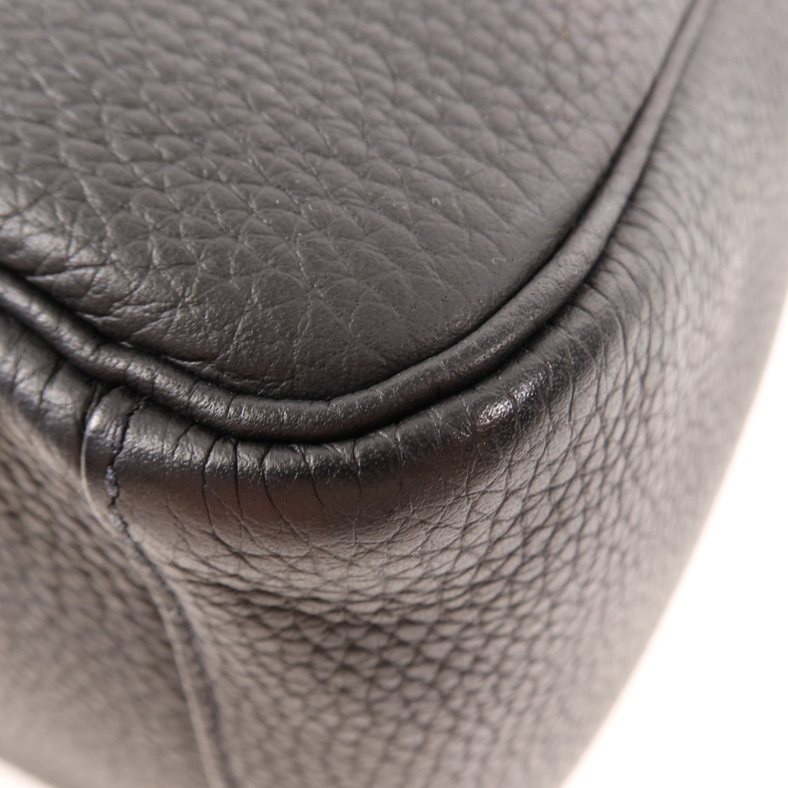 HERMES Clemence皮革Lindy 30金扣手挽肩背兩用袋Noir