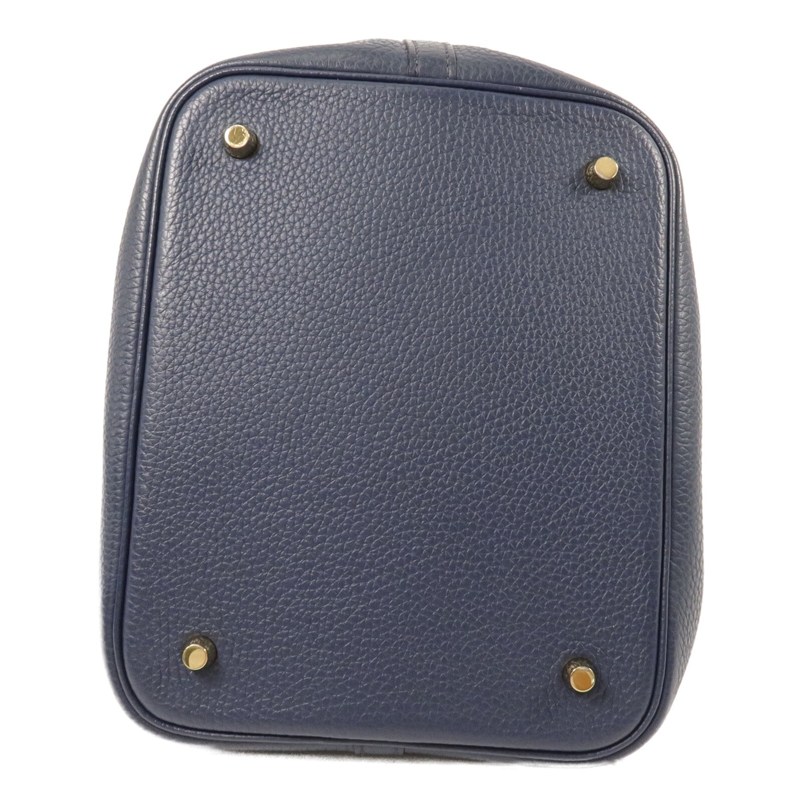 HERMES Clemence皮革Picotin MM手挽袋Bleu De Prusse