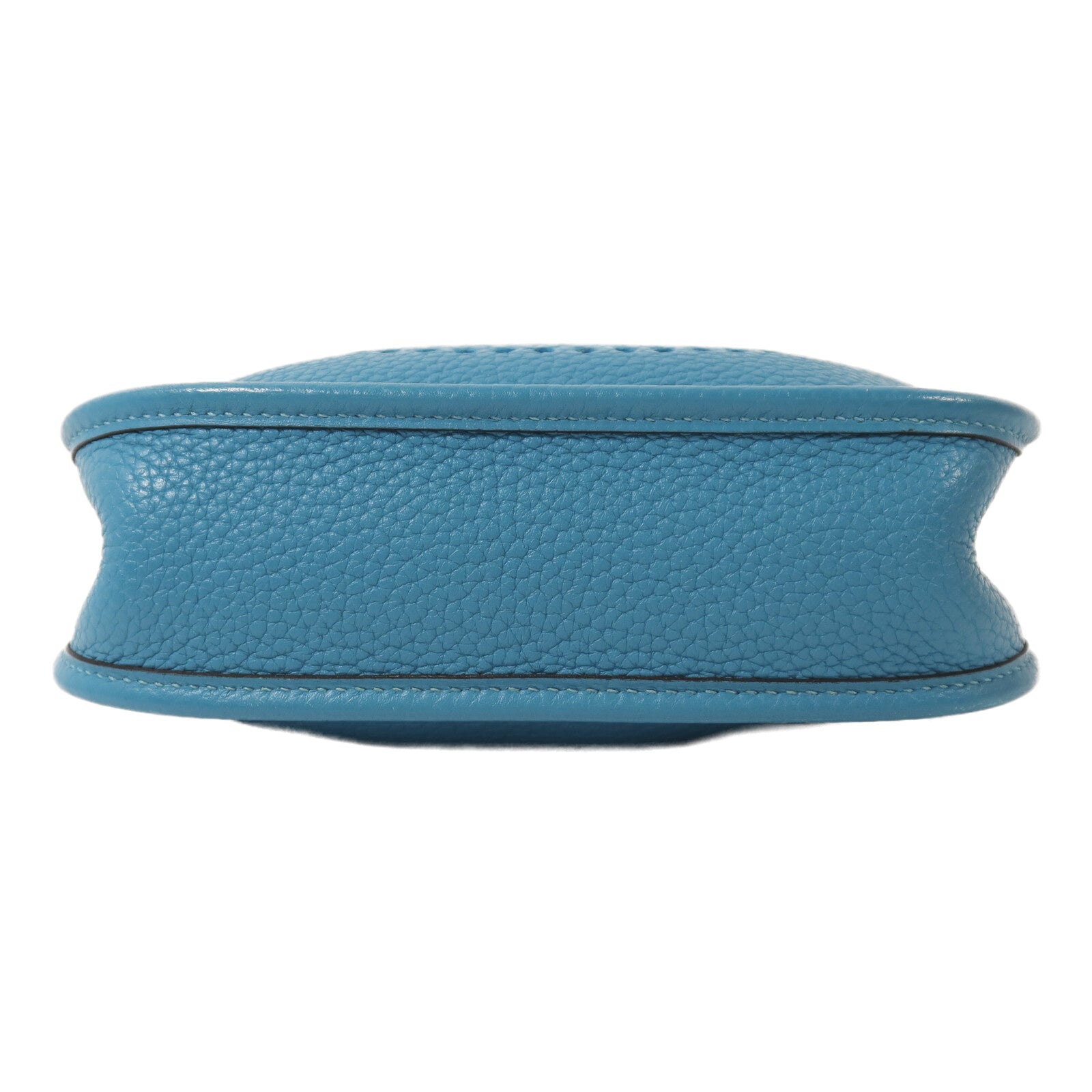 HERMES 【激減優惠】Clemence皮革Evelyne TPM銀扣肩背袋Bleu Paon