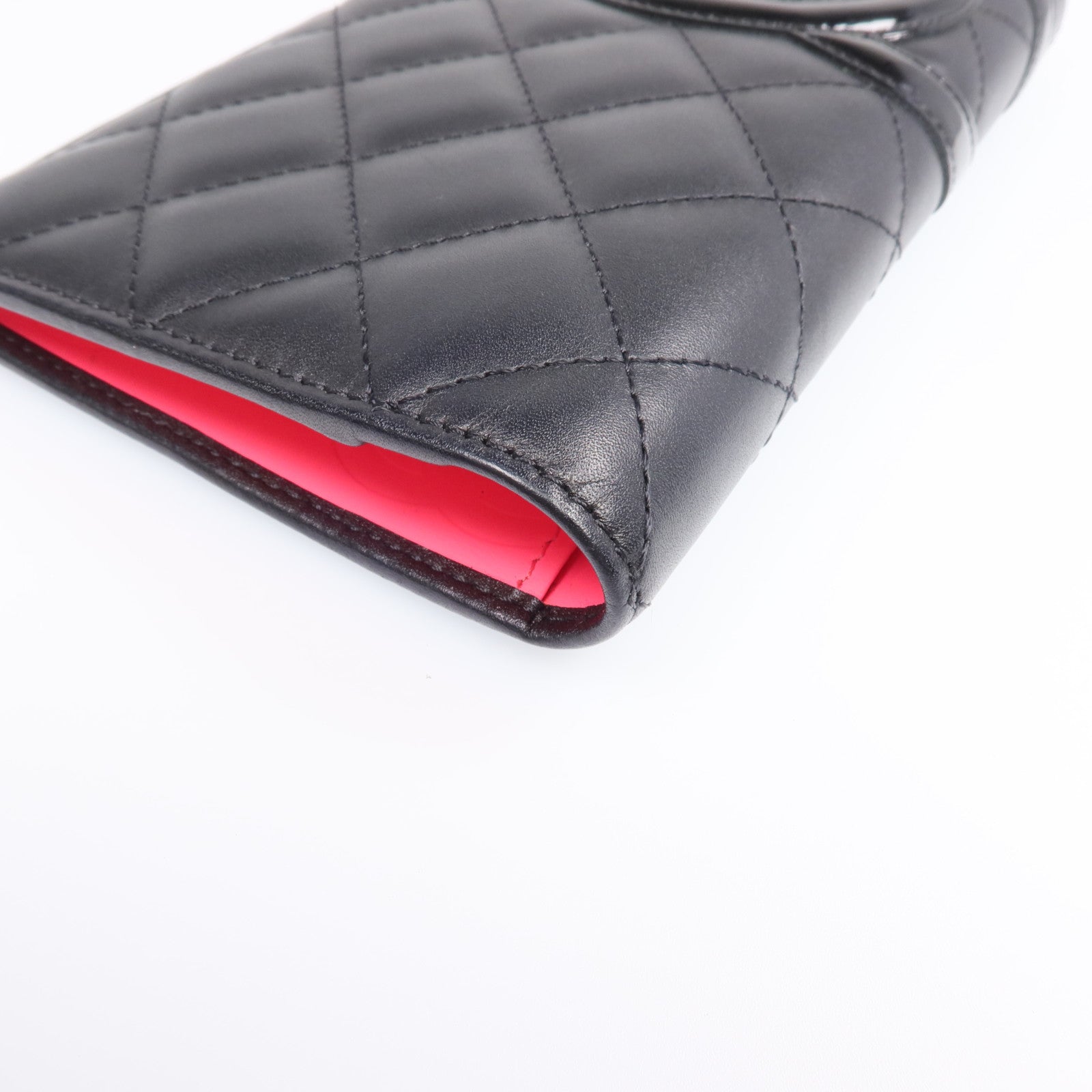 CHANEL 牛皮皮革Cambon Long Wallet銀扣長錢包