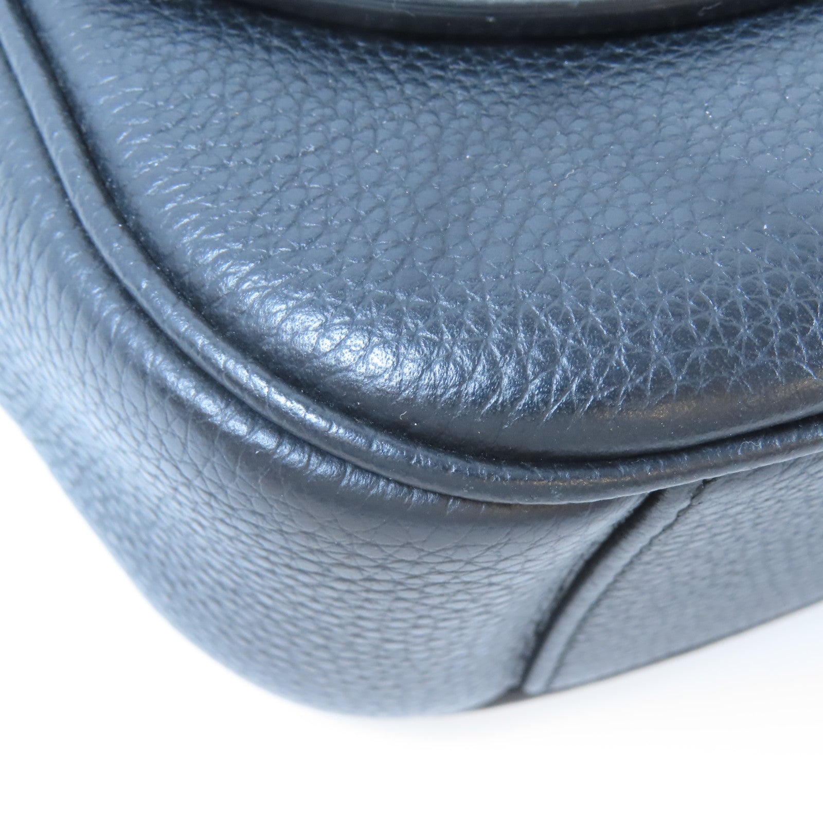 Dior 【激減優惠】牛皮皮革Saddle Mini銀扣肩背袋黑色