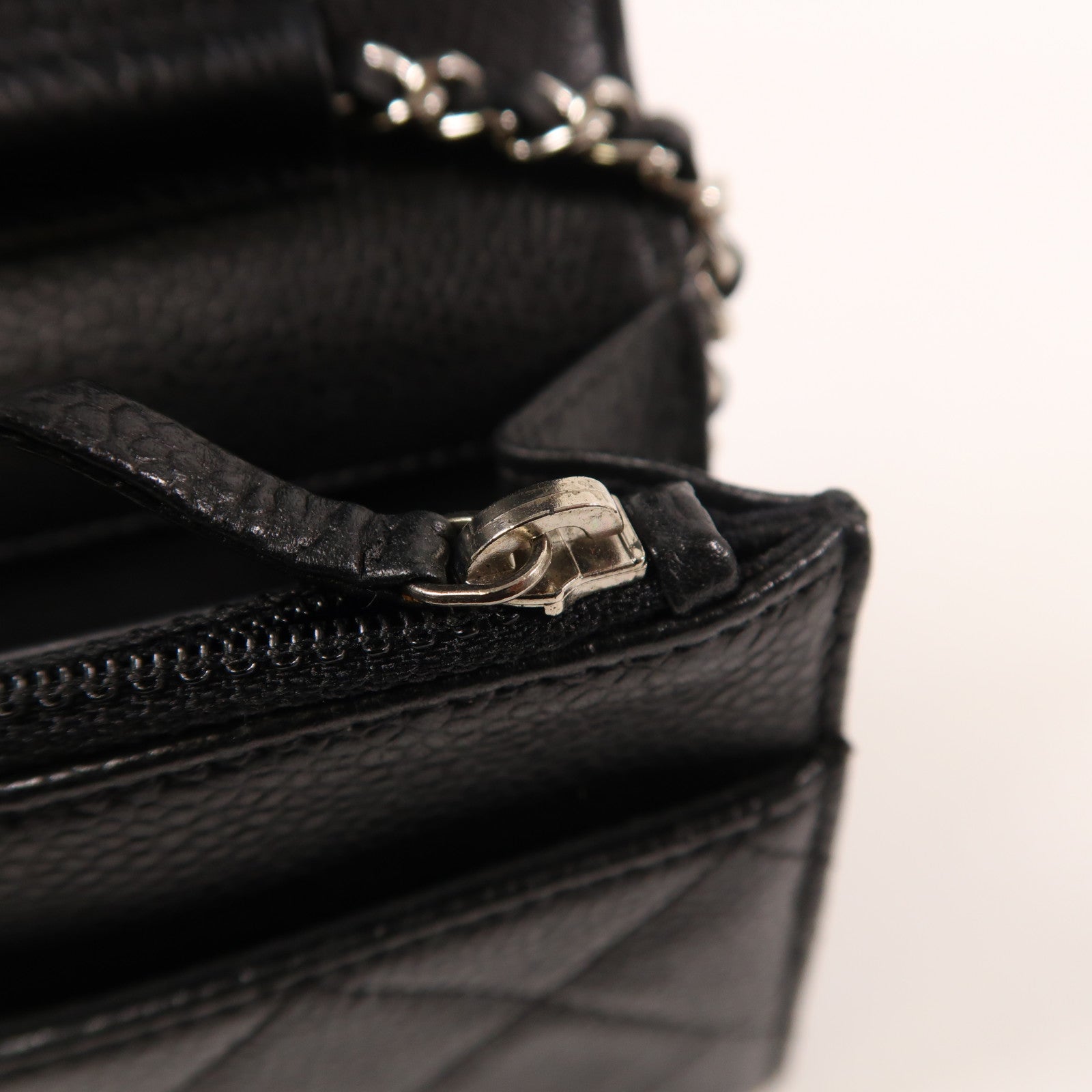 CHANEL 牛皮皮革WOC Wallet On Chain銀扣鏈帶肩背袋