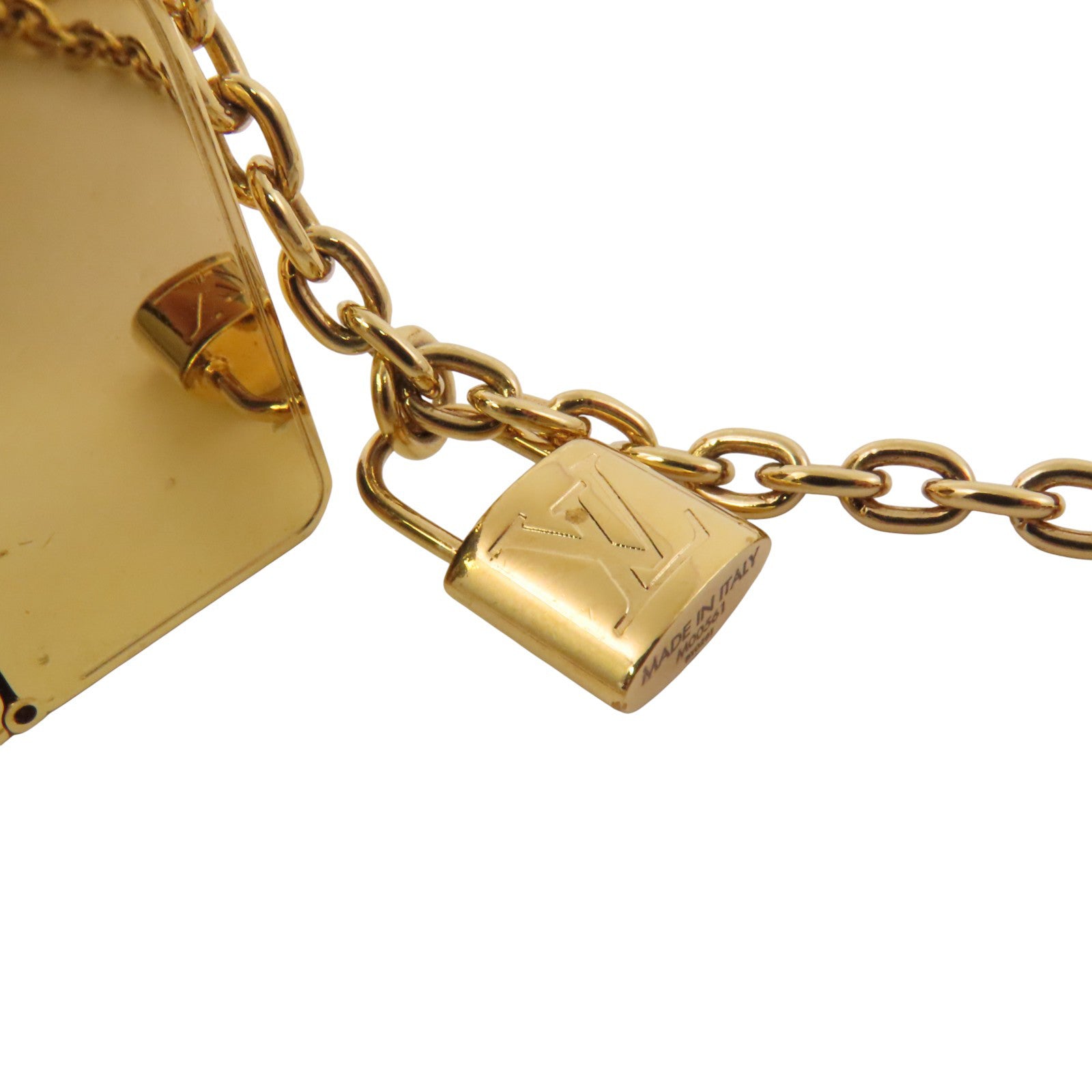 LOUIS VUITTON 金屬Speedy Charm Bag金扣鏈帶掛飾