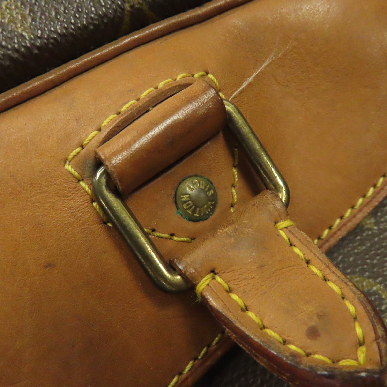 LOUIS VUITTON 【激減優惠】Monogram Evasion Hand Bag金扣手挽袋啡色