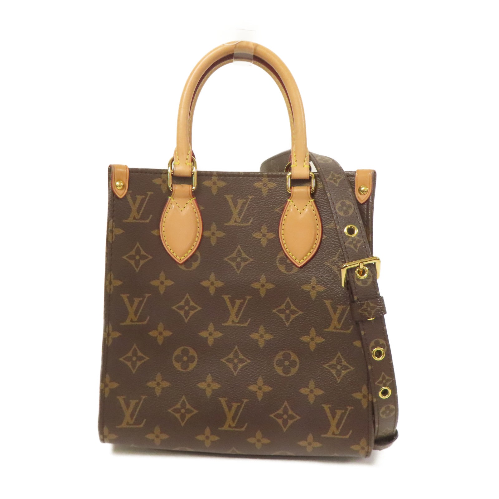 LOUIS VUITTON LV GHW Sac Plat BB 2 Way Shoulder Bag M46265 Monogram Brown