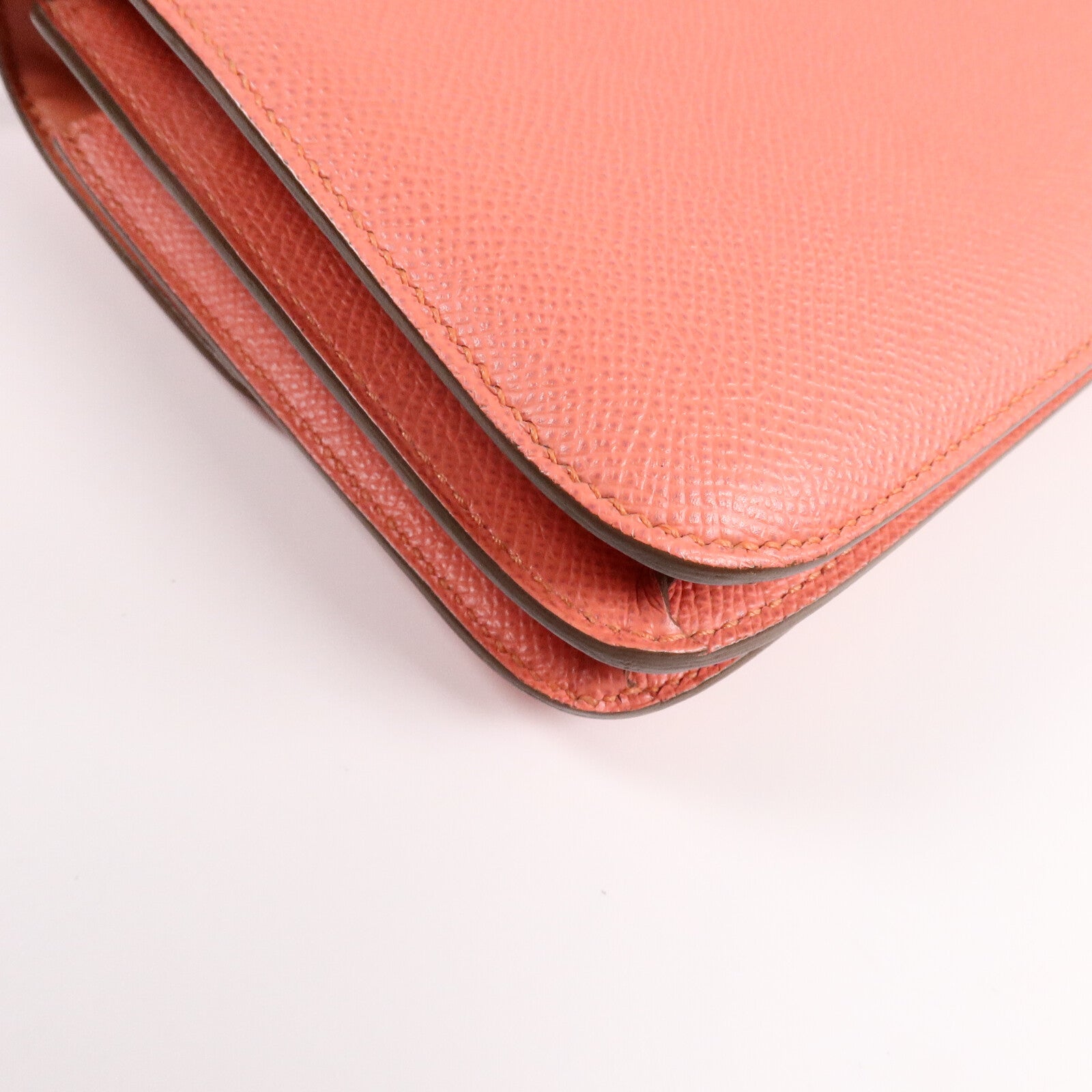 HERMES Epsom皮革Constance Elan肩背袋Crevette