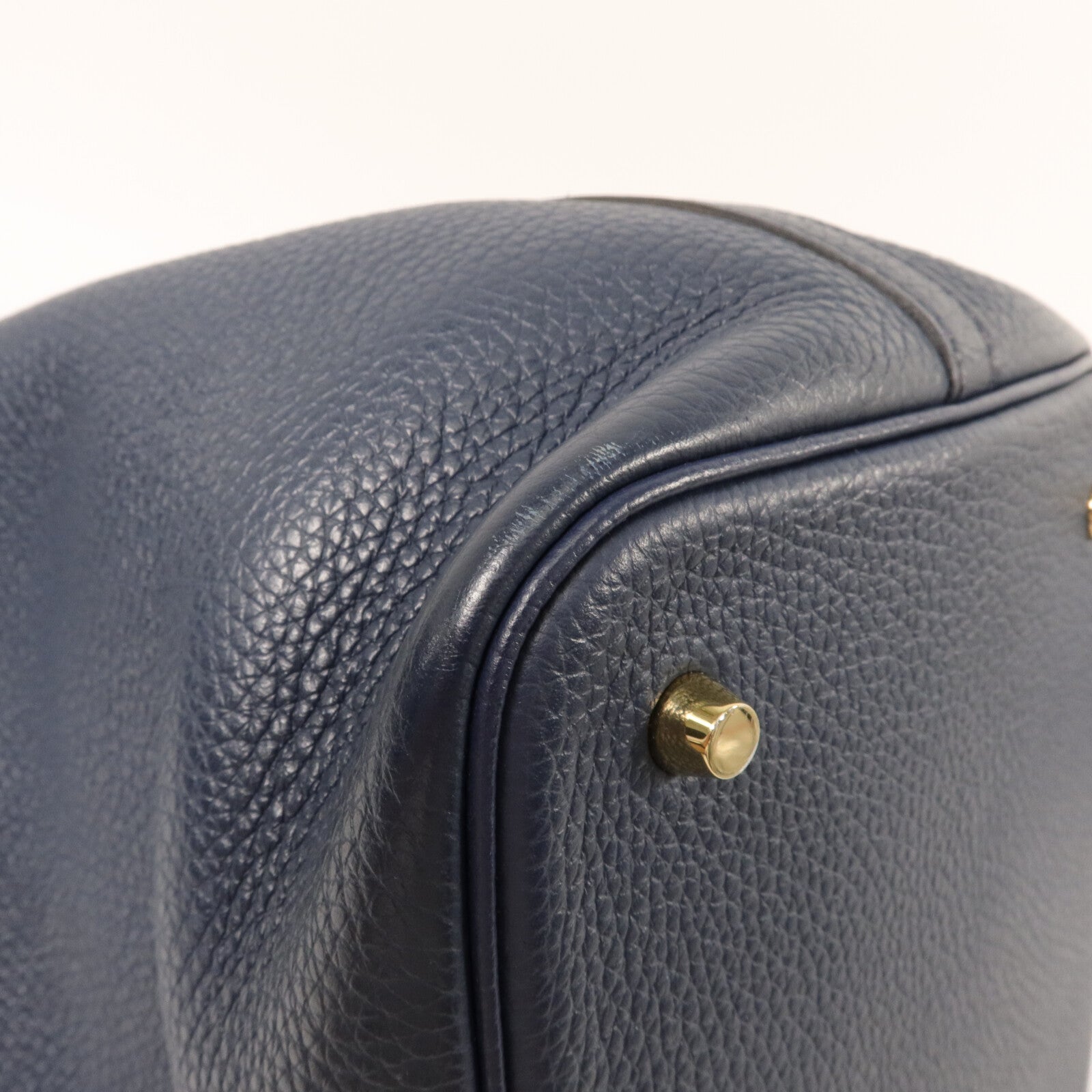 HERMES Clemence皮革Picotin MM手挽袋Bleu De Prusse