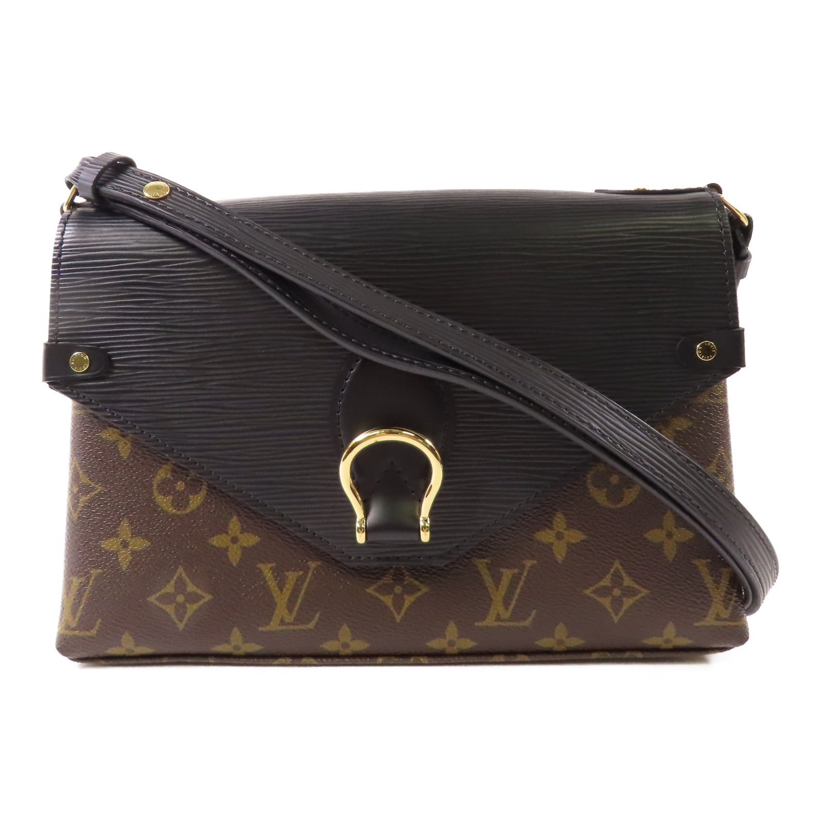 LOUIS VUITTON Monogram/Epi Saint Michel金扣肩背袋
