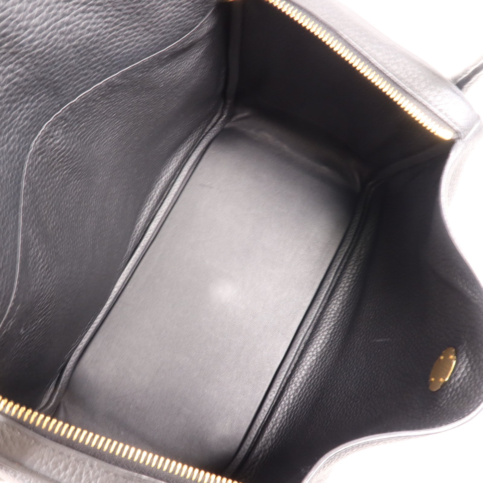 HERMES Clemence皮革Lindy 30金扣手挽肩背兩用袋Noir