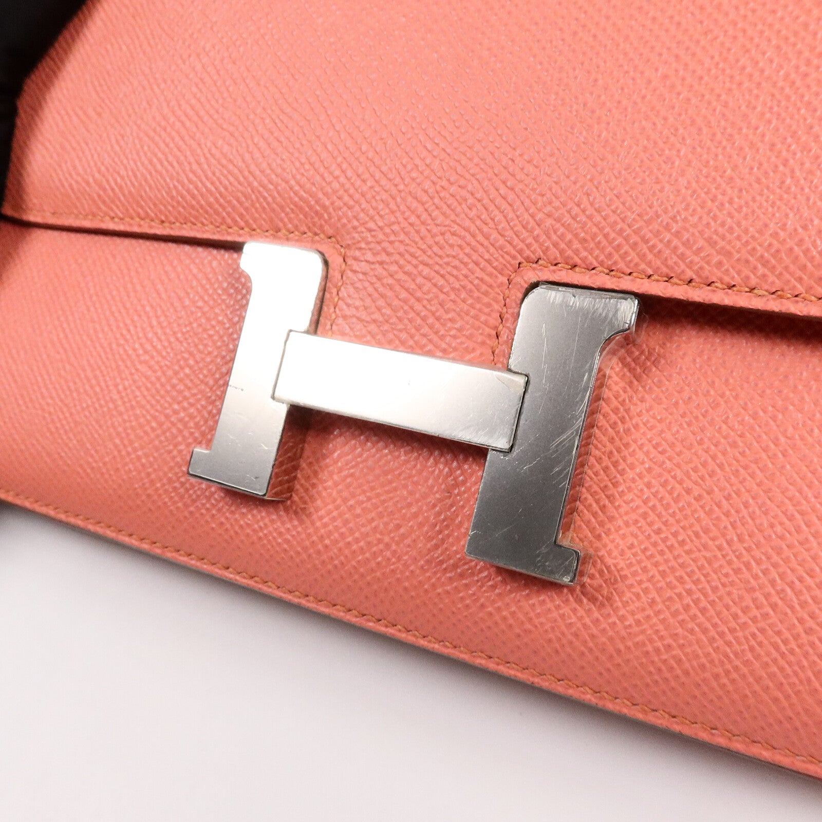 HERMES Epsom皮革Constance Elan肩背袋Crevette