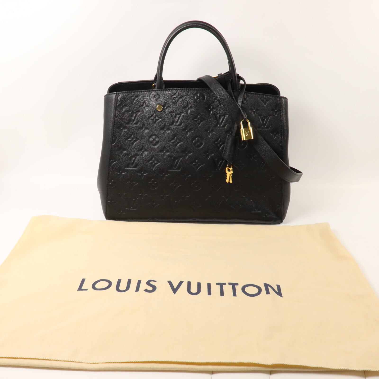 LOUIS VUITTON Monogram Empreinte Montaigne GM手挽肩背兩用袋