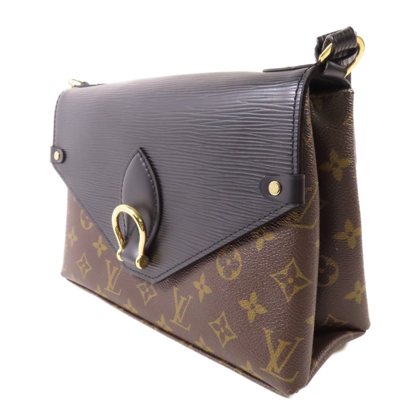 LOUIS VUITTON Monogram/Epi Saint Michel金扣肩背袋