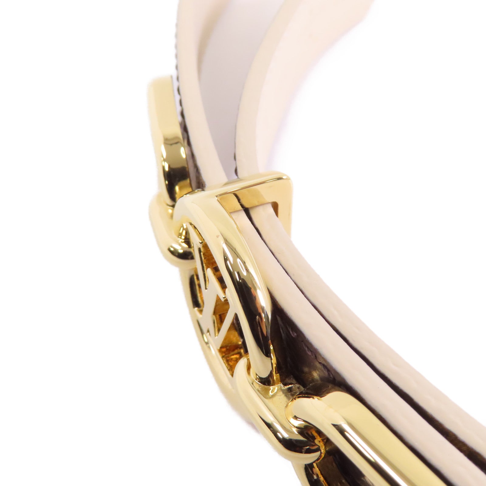 LOUIS VUITTON Monogram Circle Prime Belt 75cm金扣皮帶棕色