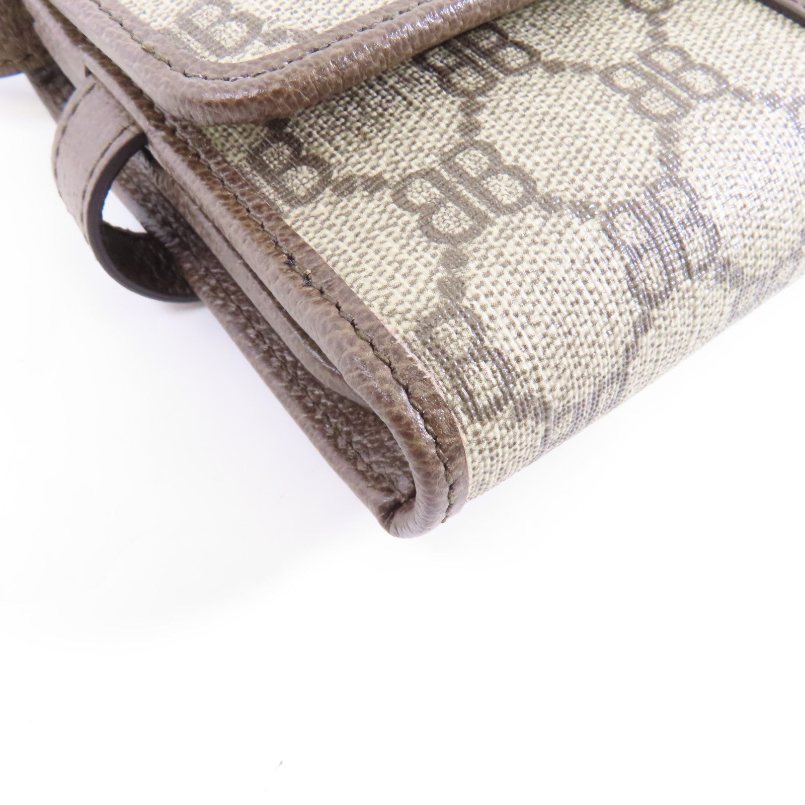 BALENCIAGA 塗層帆布Balenciaga X Gucci金扣肩背袋啡色