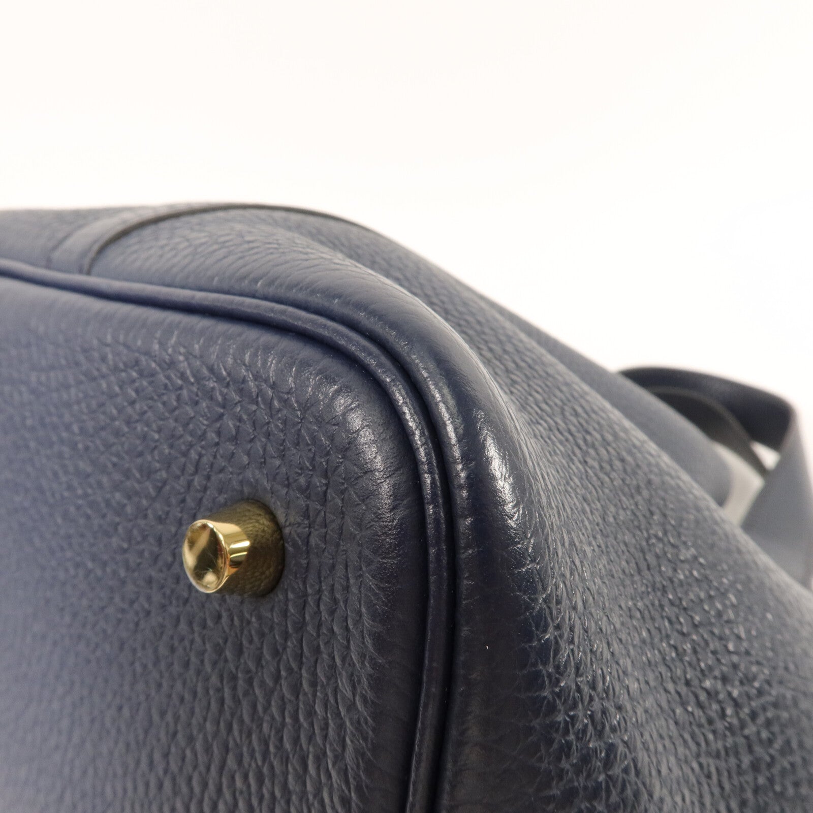 HERMES Clemence皮革Picotin MM手挽袋Bleu De Prusse