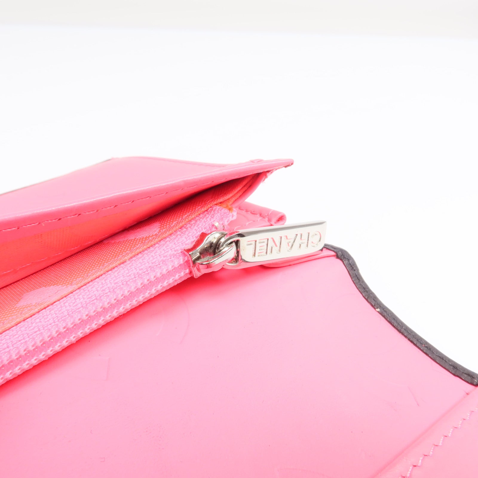 CHANEL 牛皮皮革Cambon Long Wallet銀扣長錢包