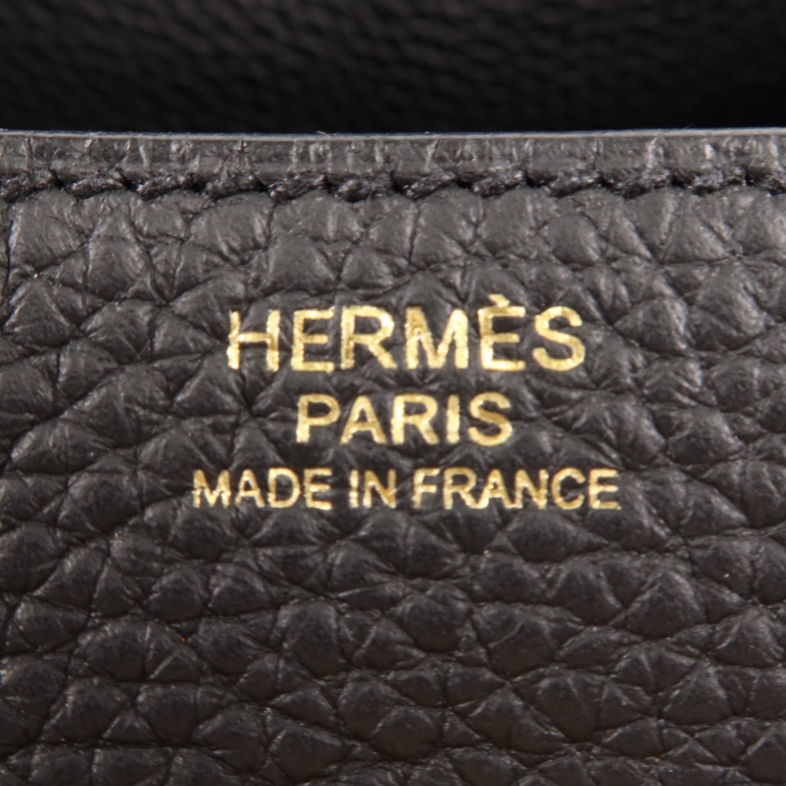 HERMES Clemence皮革Lindy 30金扣手挽肩背兩用袋Noir