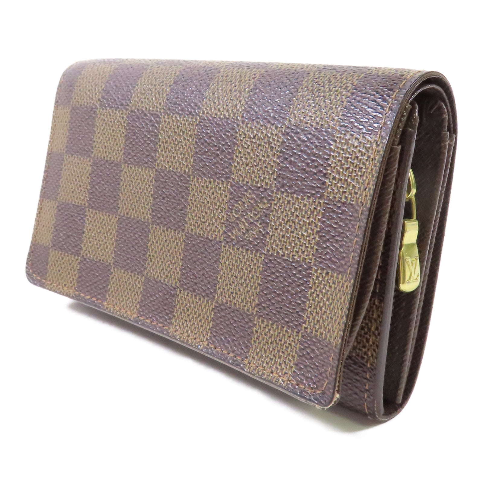 LOUIS VUITTON Damier Tresor金扣錢包