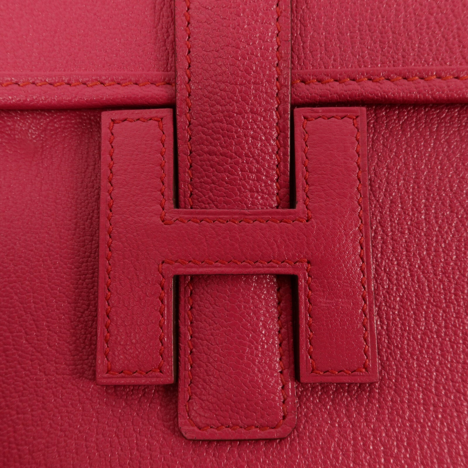 HERMES Chevre皮革Jige Elan 29手拿包Rose Pourpre