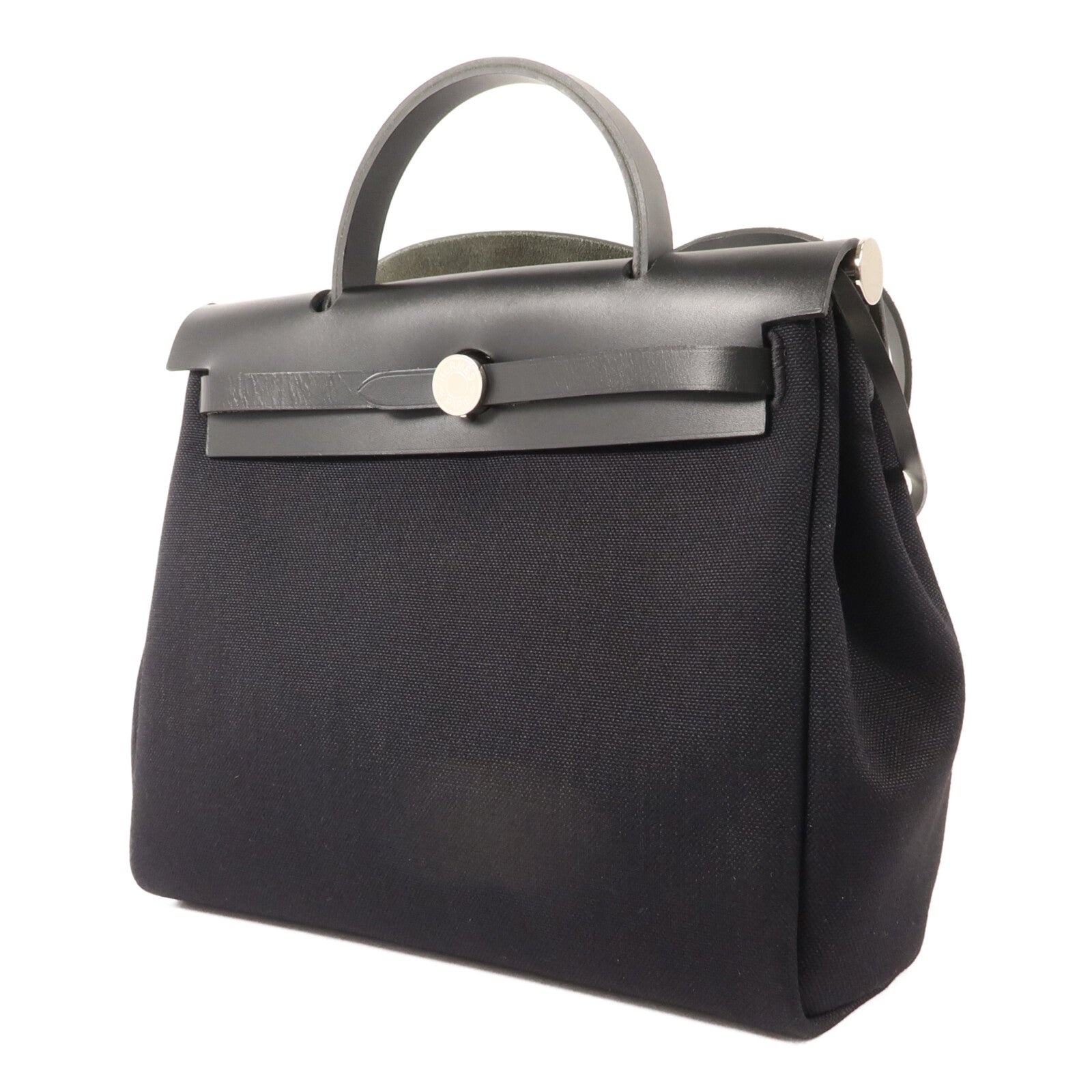 HERMES 帆布Herbag PM手挽肩背兩用袋Noir