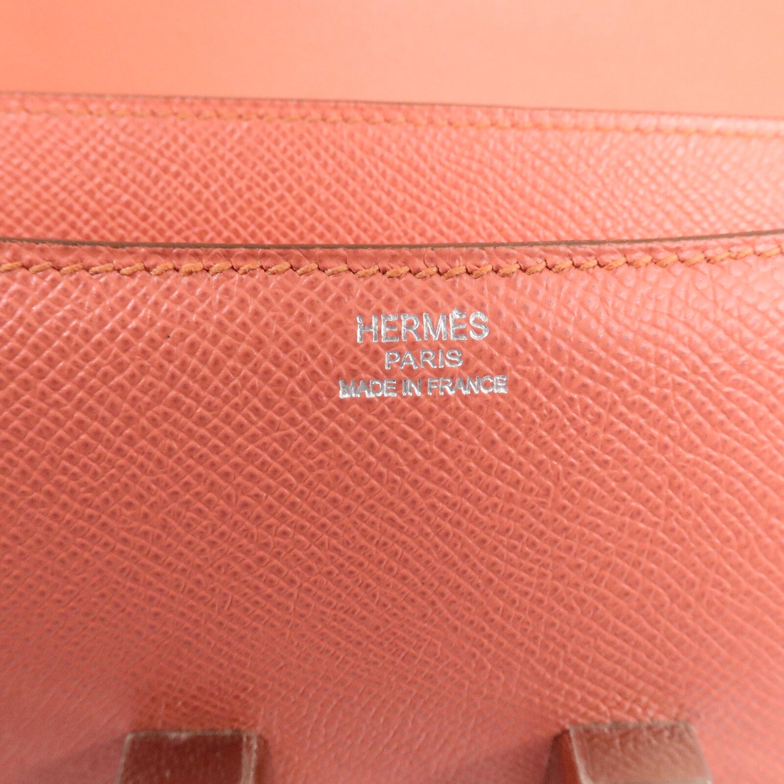 HERMES Epsom皮革Constance Elan肩背袋Crevette