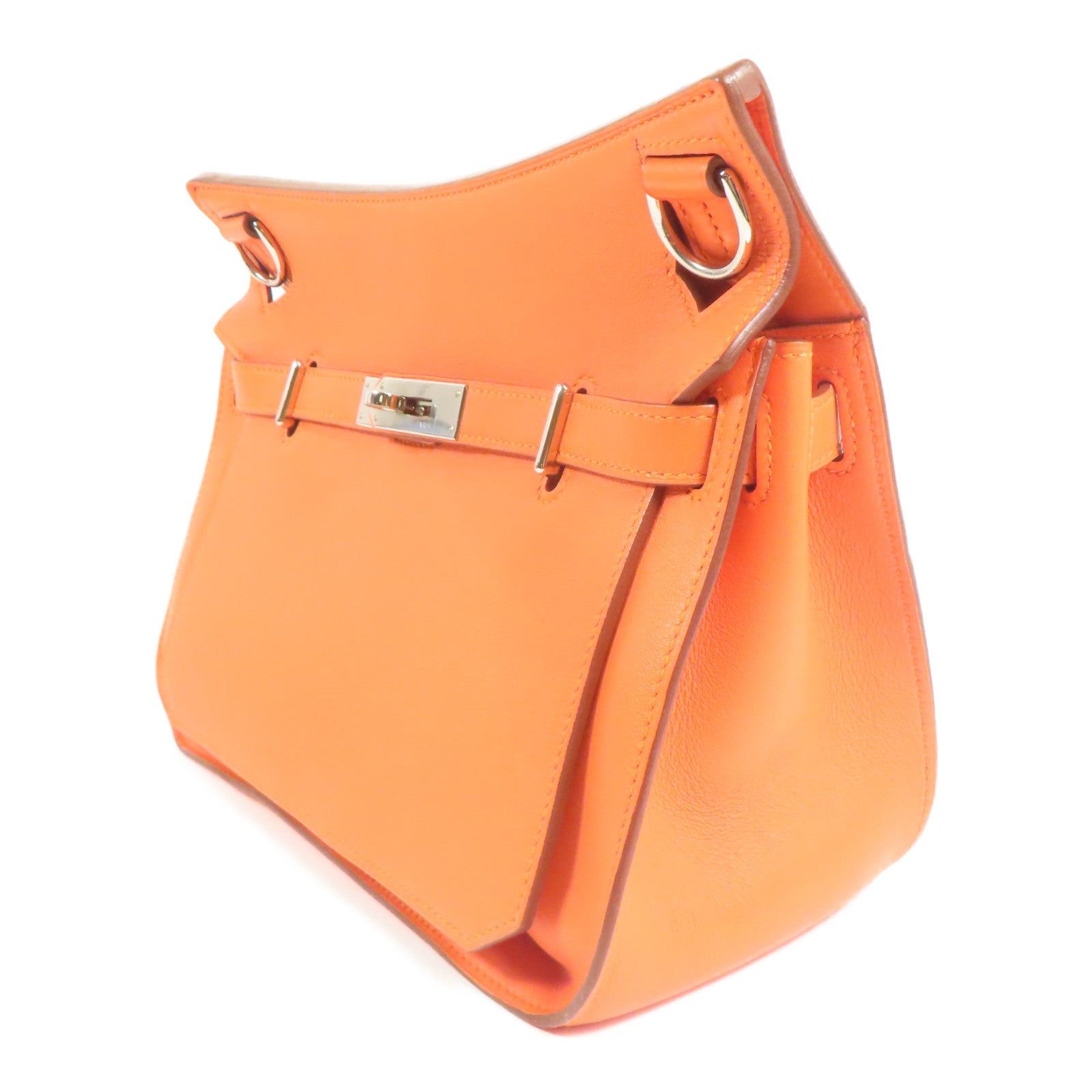 HERMES PHW Jypsiere 28 Shoulder Bag Swift Leather Flamingo