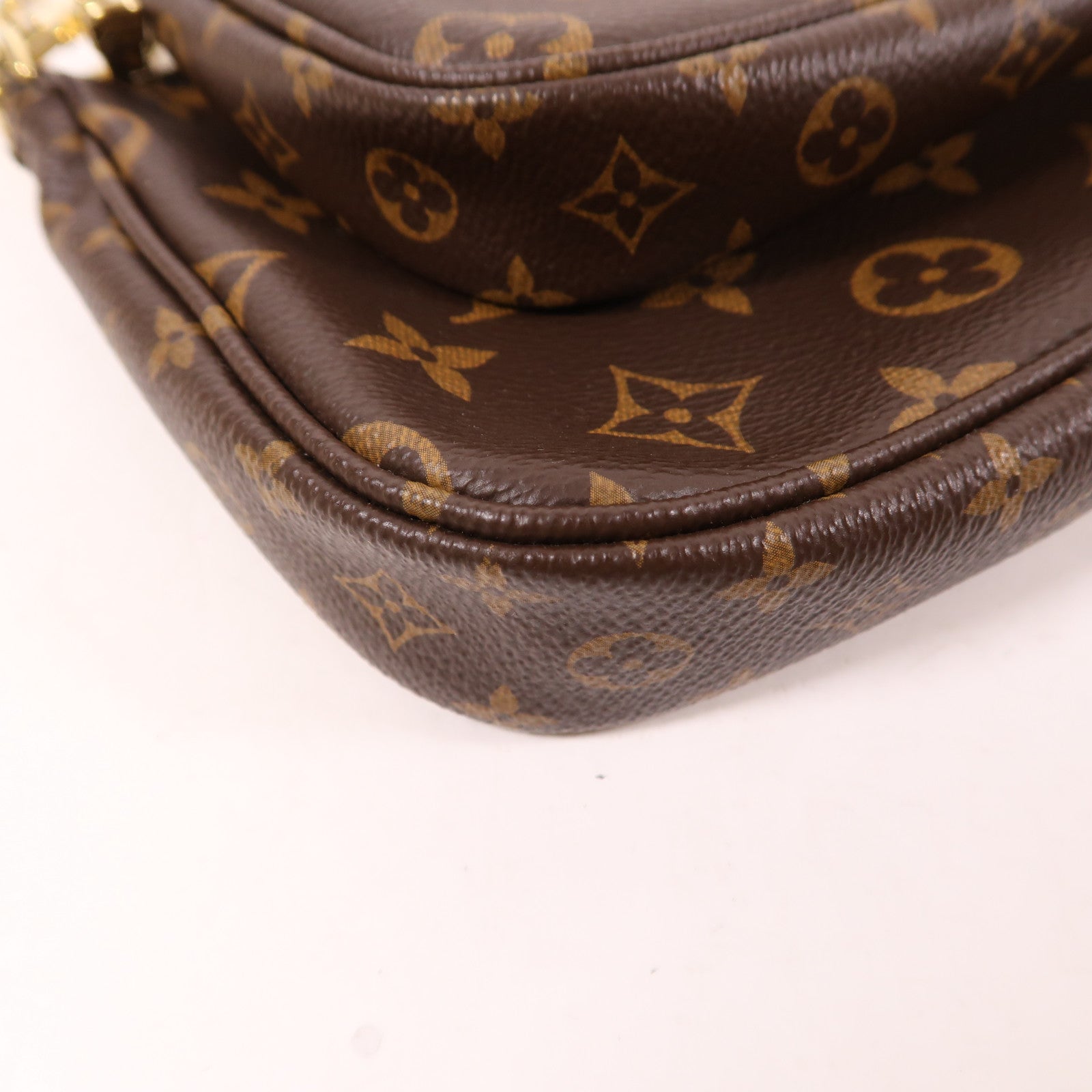 LOUIS VUITTON Monogram Multi Pochette Accessoires金扣手挽肩背兩用袋棕色
