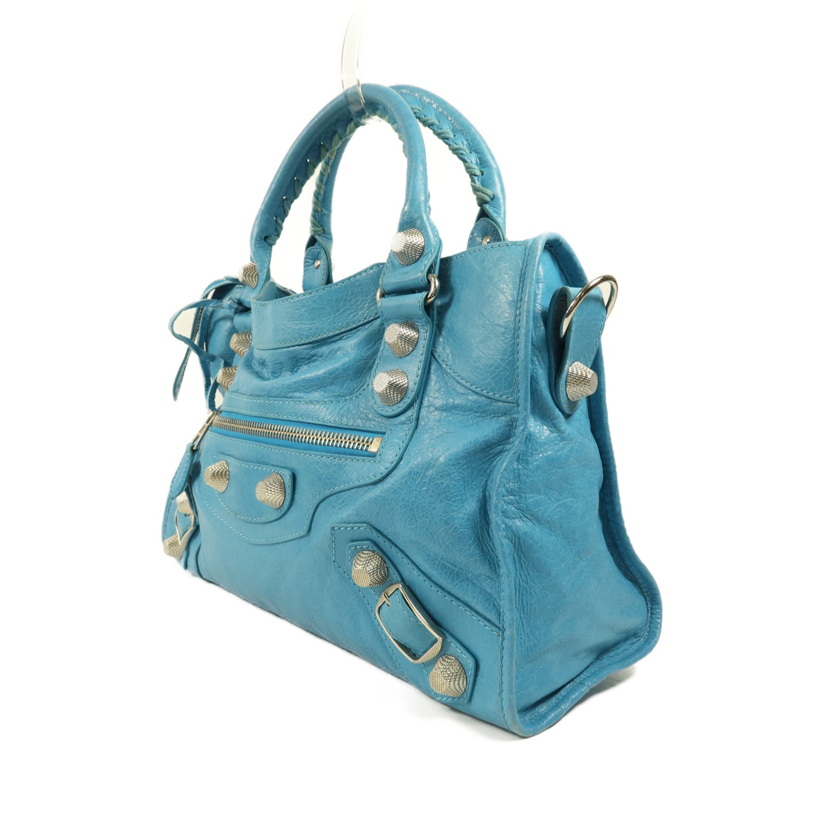 BALENCIAGA 牛皮皮革City銀扣手挽肩背兩用袋