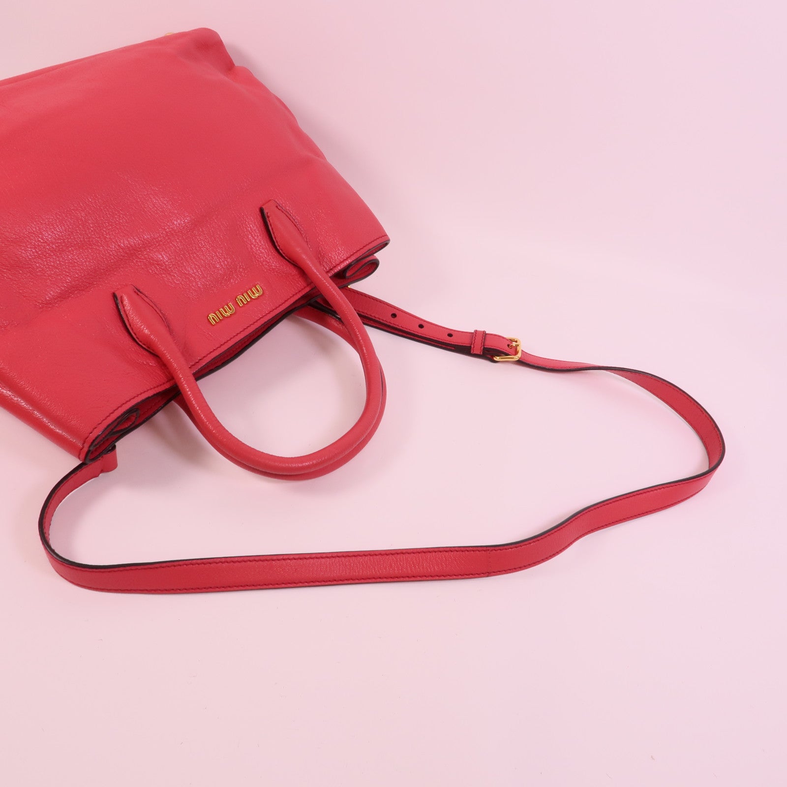 Miu Miu 牛皮皮革2 Way Shoulder手挽肩背兩用袋