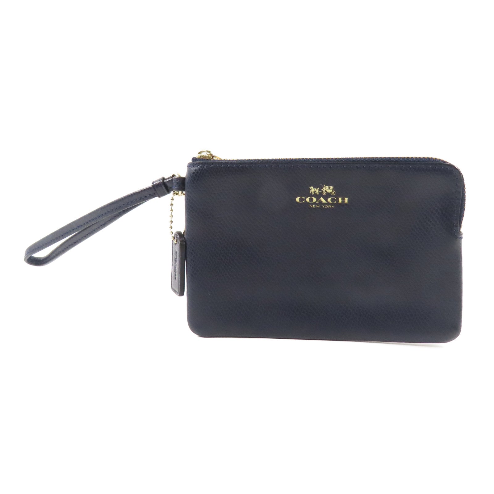 COACH 牛皮皮革Pouch金扣手拿包