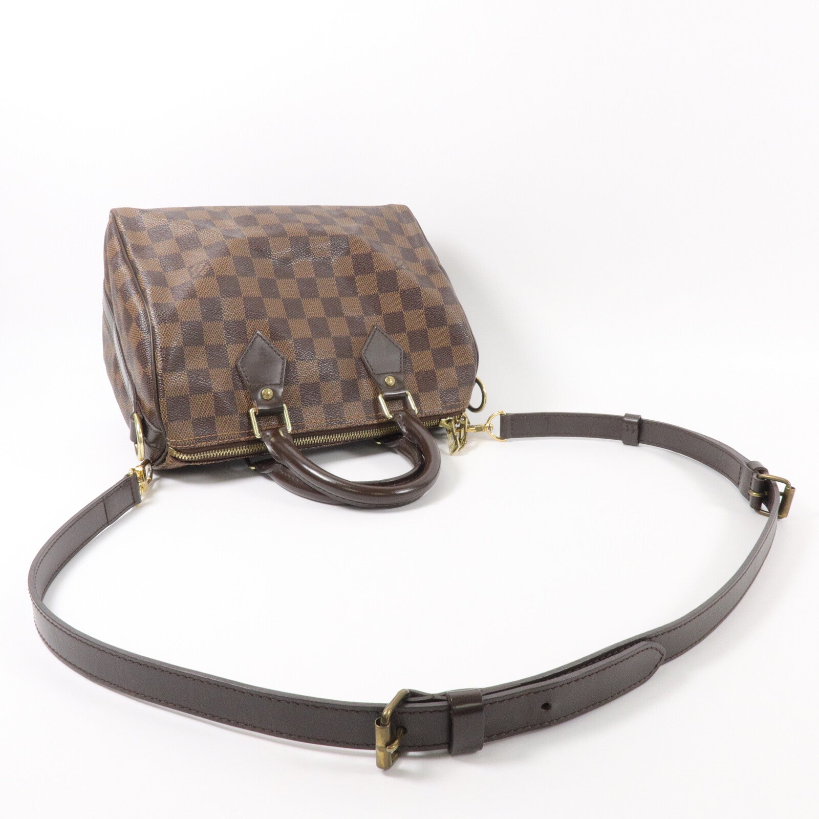LOUIS VUITTON Damier Speedy Bandouliere 25手挽肩背兩用袋