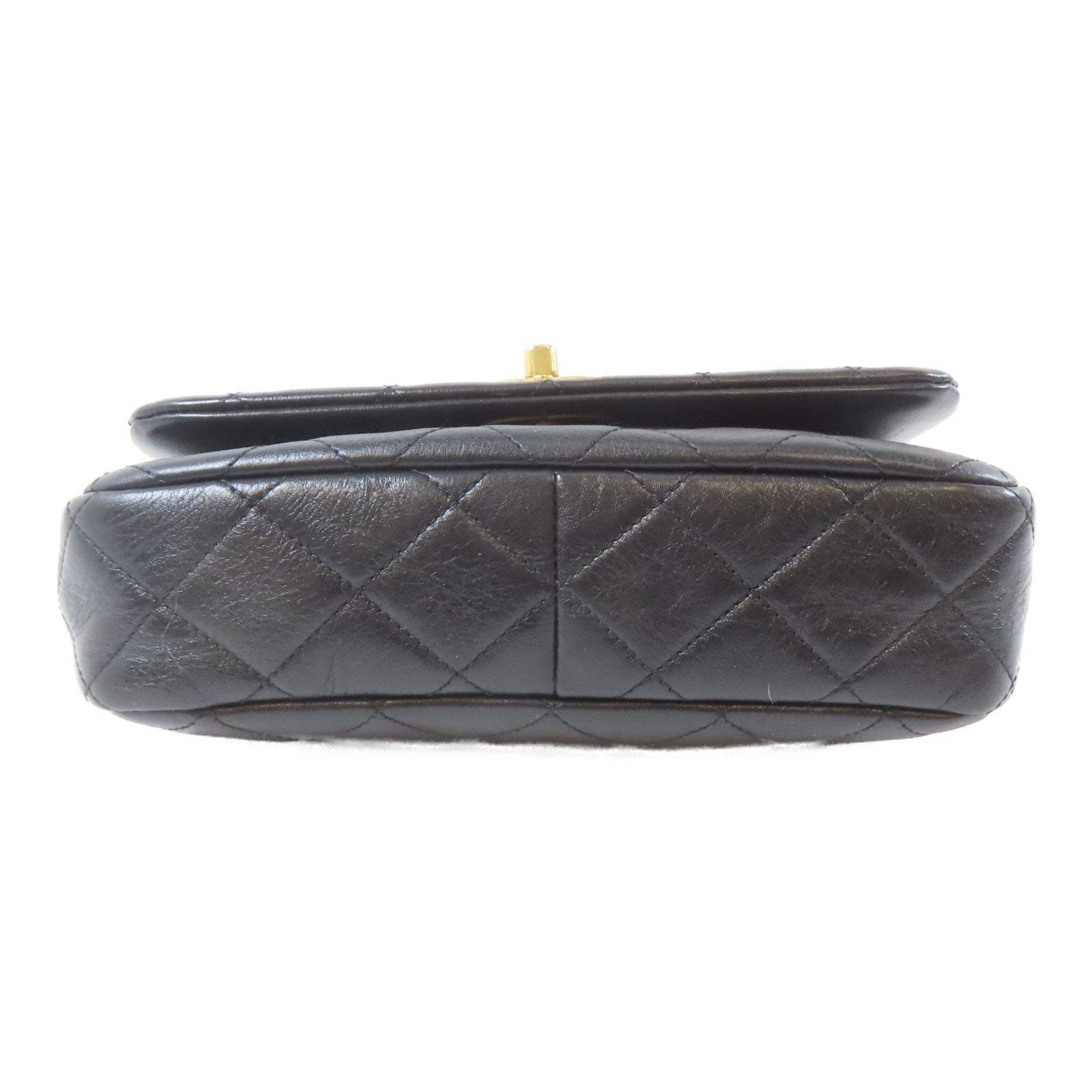 CHANEL 【激減優惠】菱格牛皮皮革Pearl Flap Bag金扣鏈帶肩背袋黑色