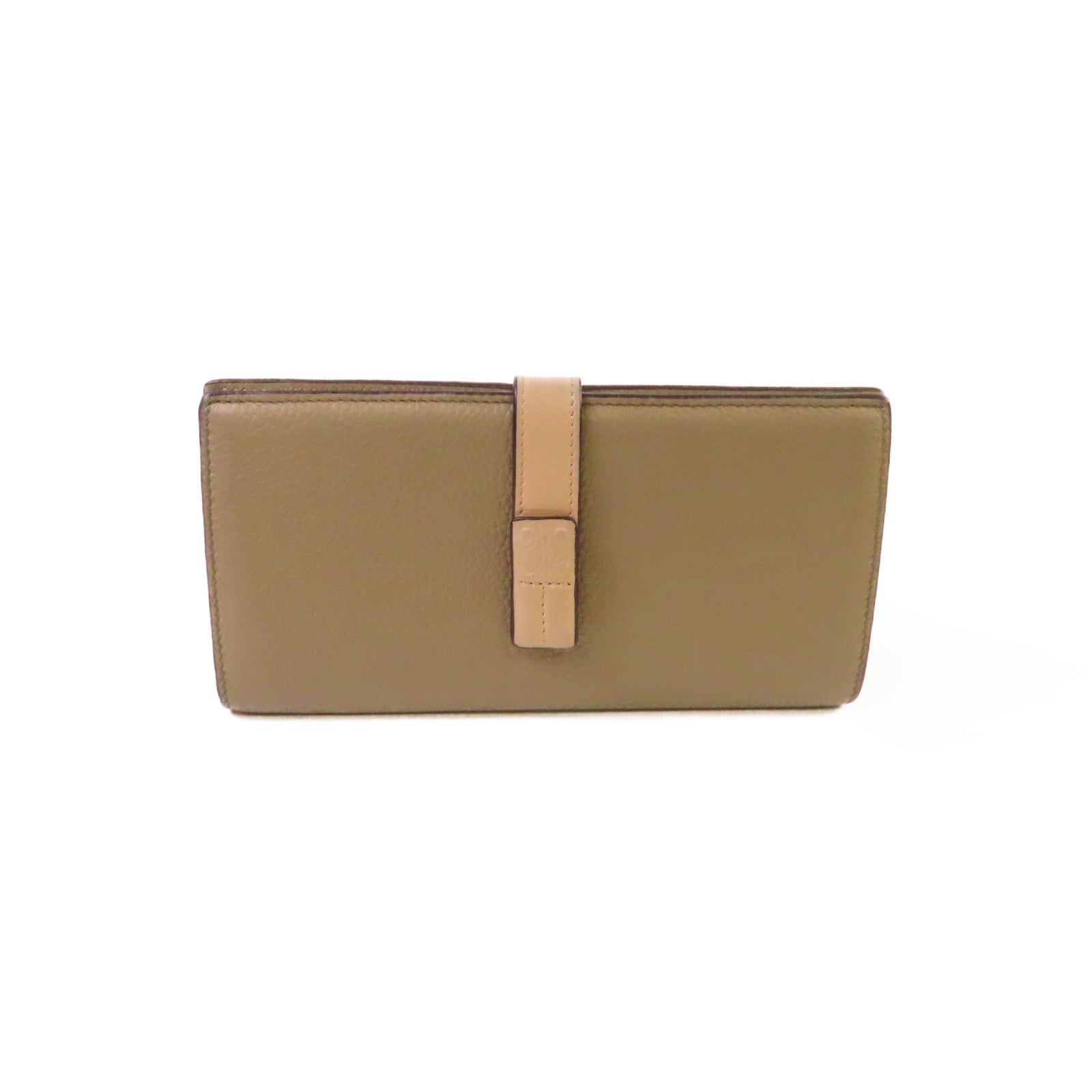 LOEWE 【激減優惠】牛皮皮革Long Vertical Wallet長錢包灰色