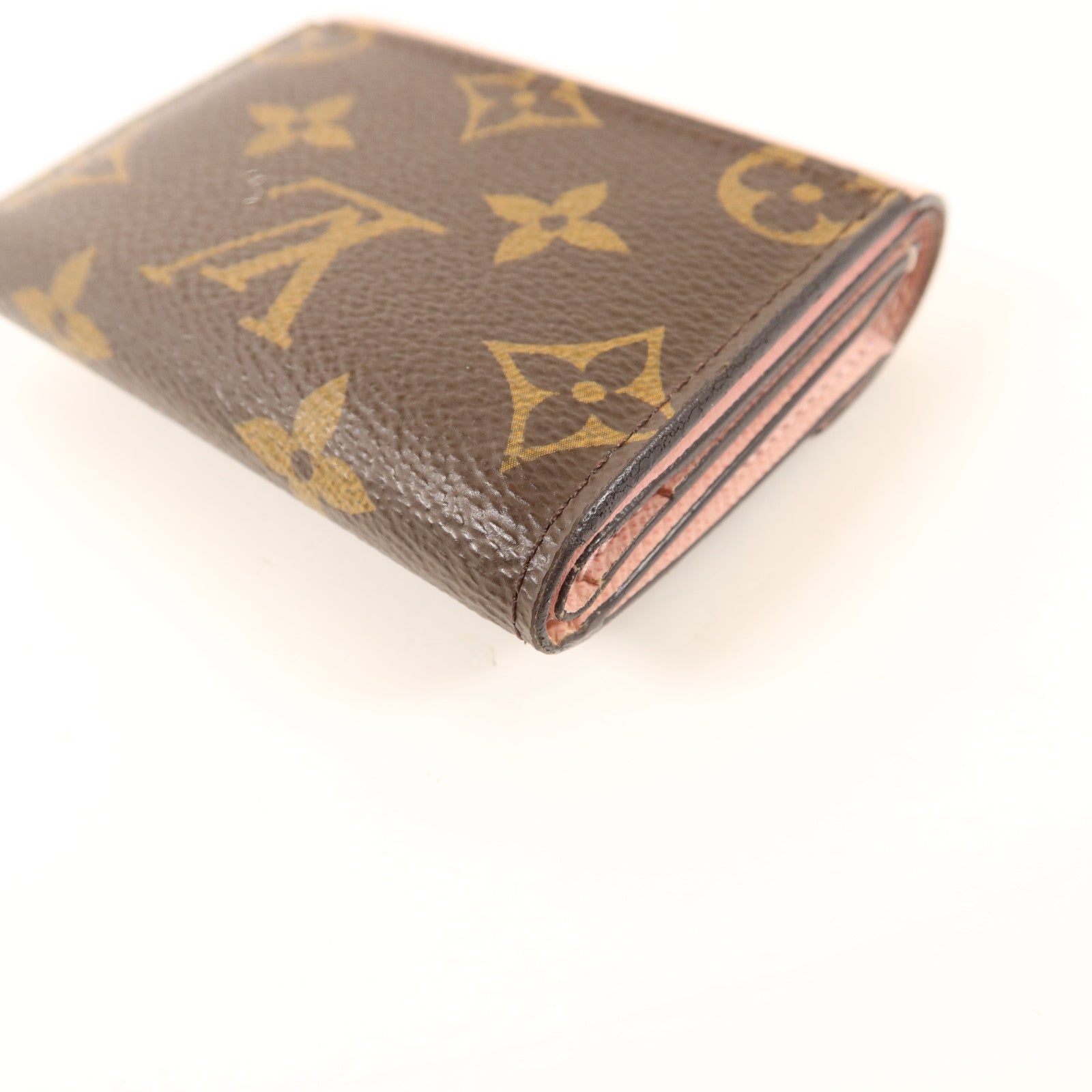 LOUIS VUITTON Monogram/牛皮皮革Zoe Wallet金扣錢包