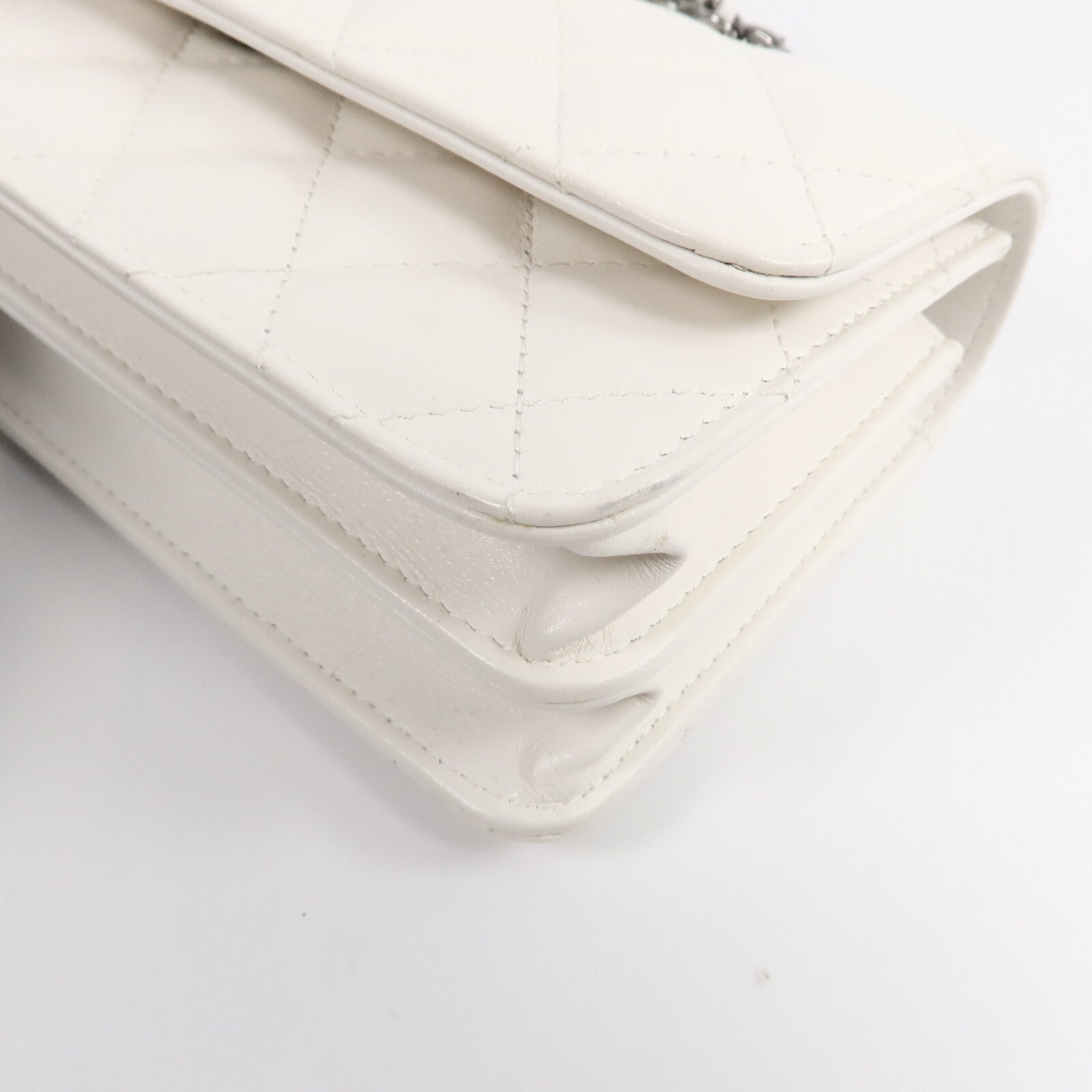 CHANEL 牛皮皮革Top Handle Flap Bag鏈帶手挽肩背兩用袋