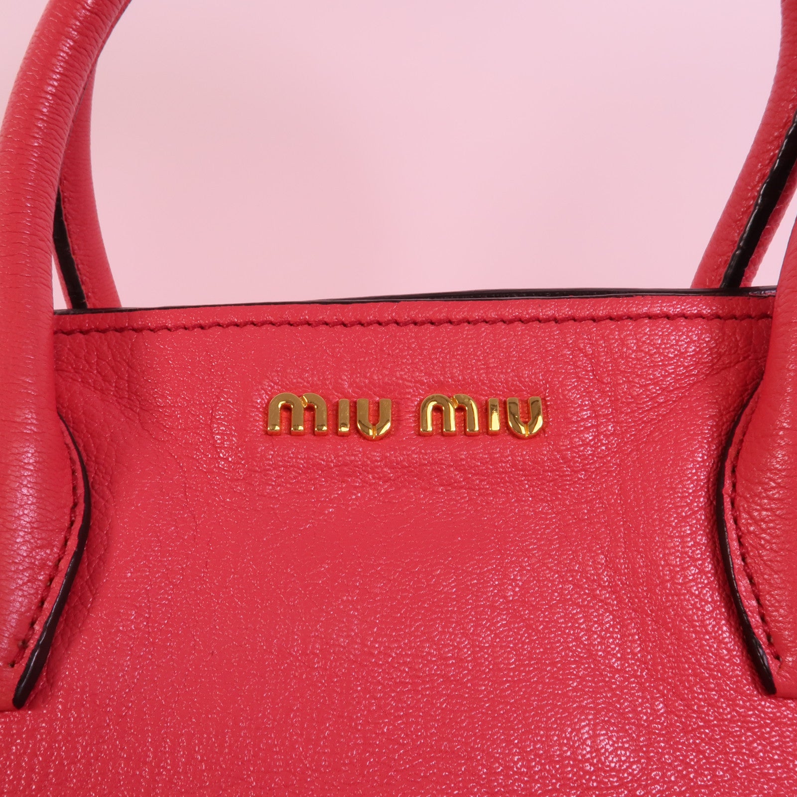 Miu Miu 牛皮皮革2 Way Shoulder手挽肩背兩用袋