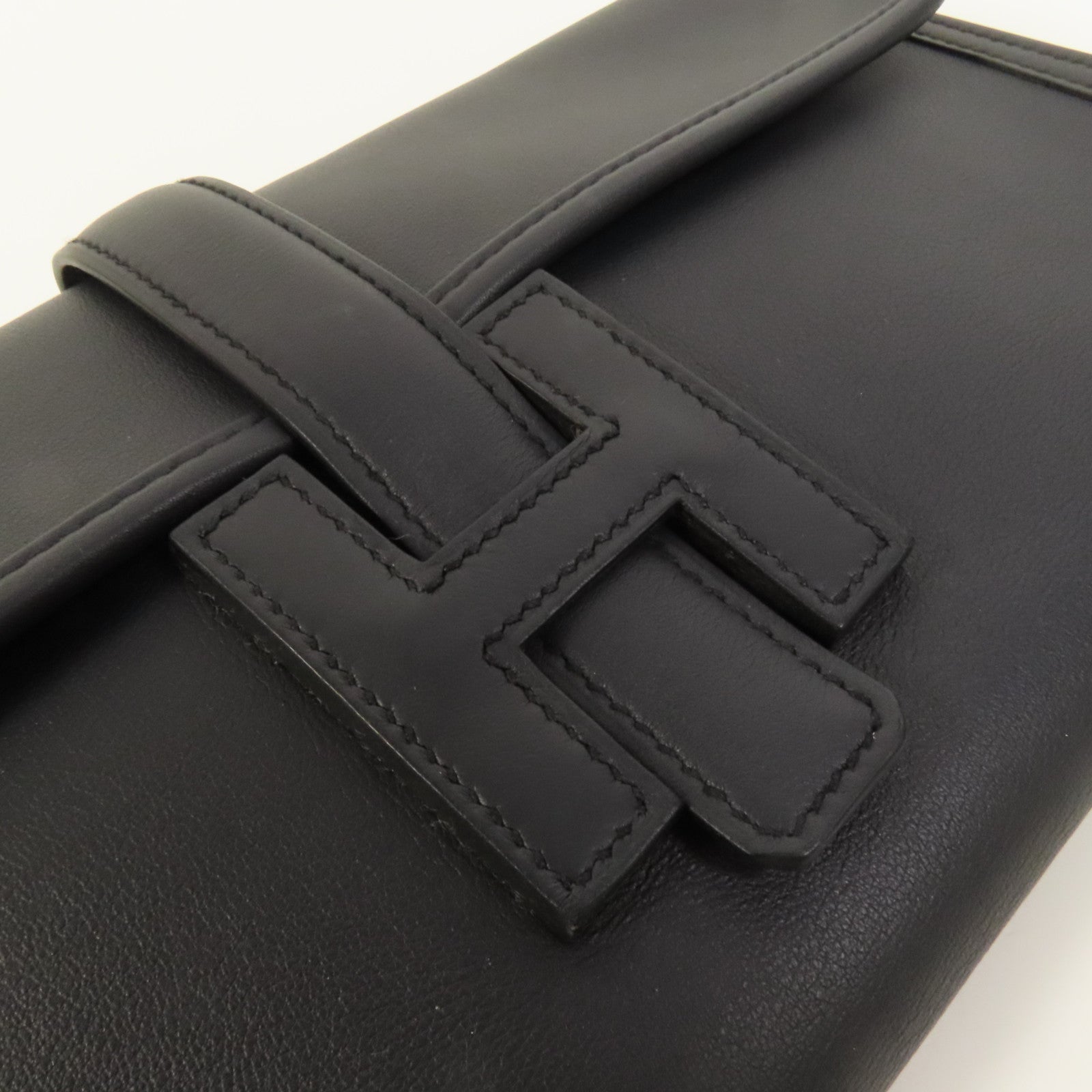 HERMES Swift皮革Jige手拿包Navy