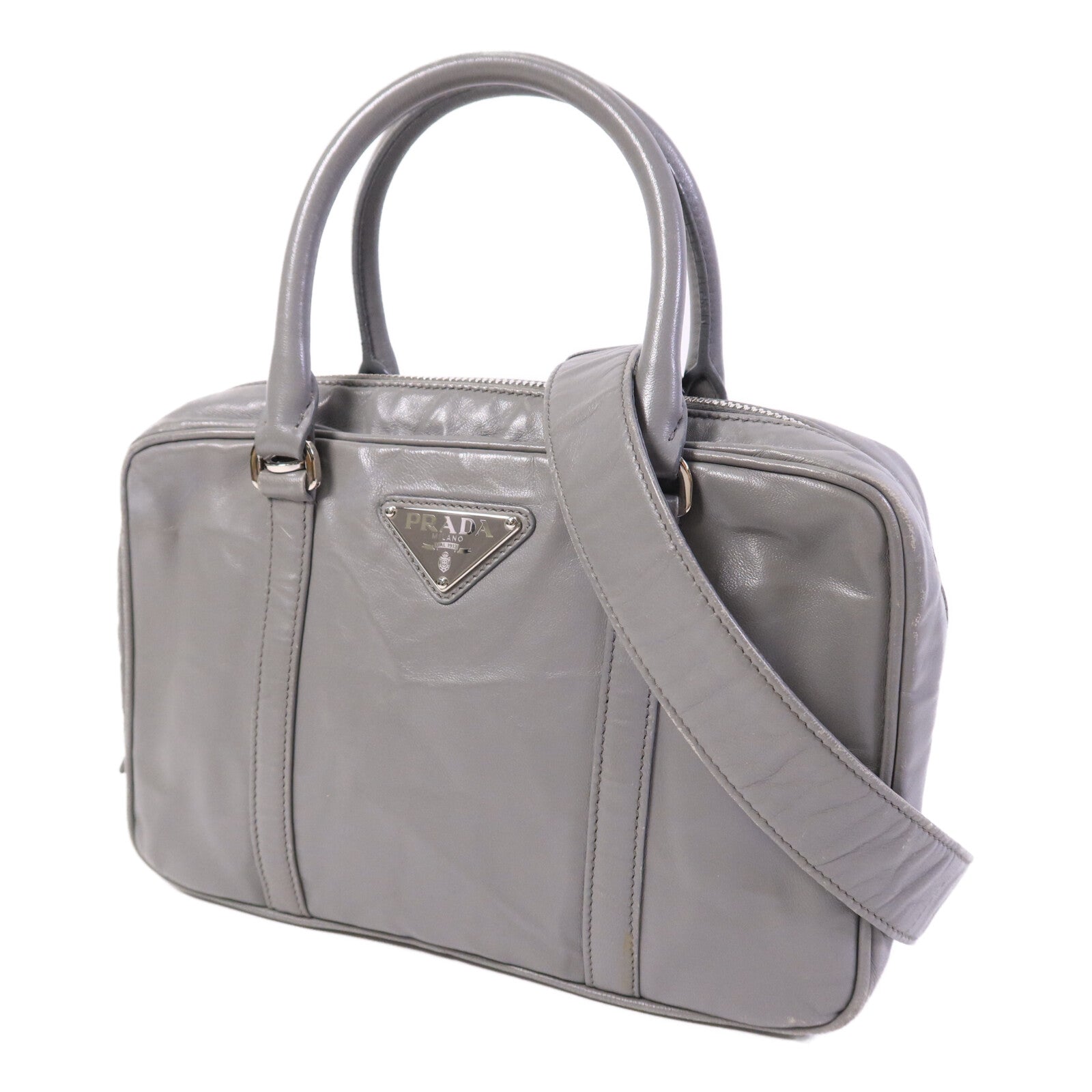 PRADA 牛皮皮革Nappa Antique手挽肩背兩用袋