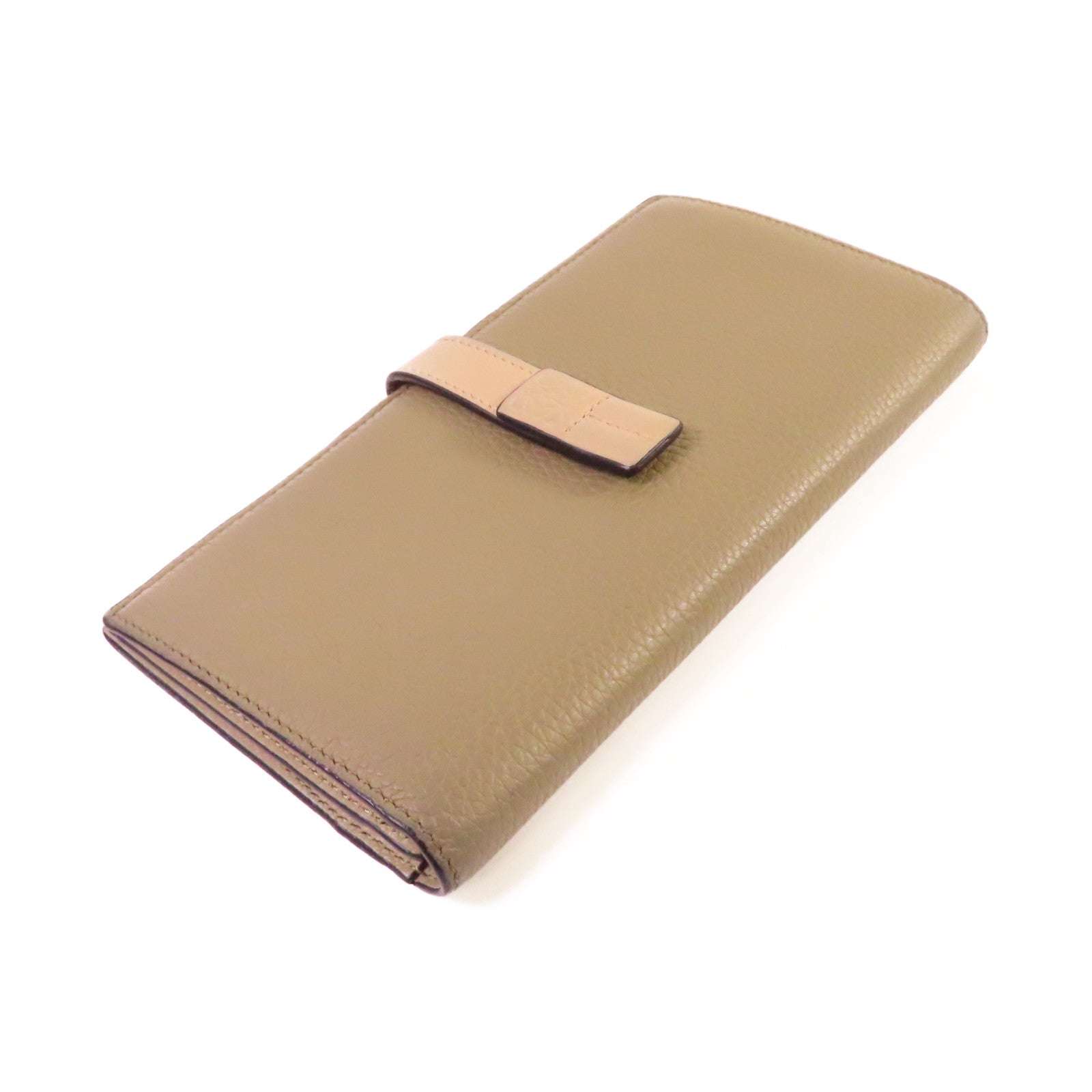 LOEWE 【激減優惠】牛皮皮革Long Vertical Wallet長錢包灰色